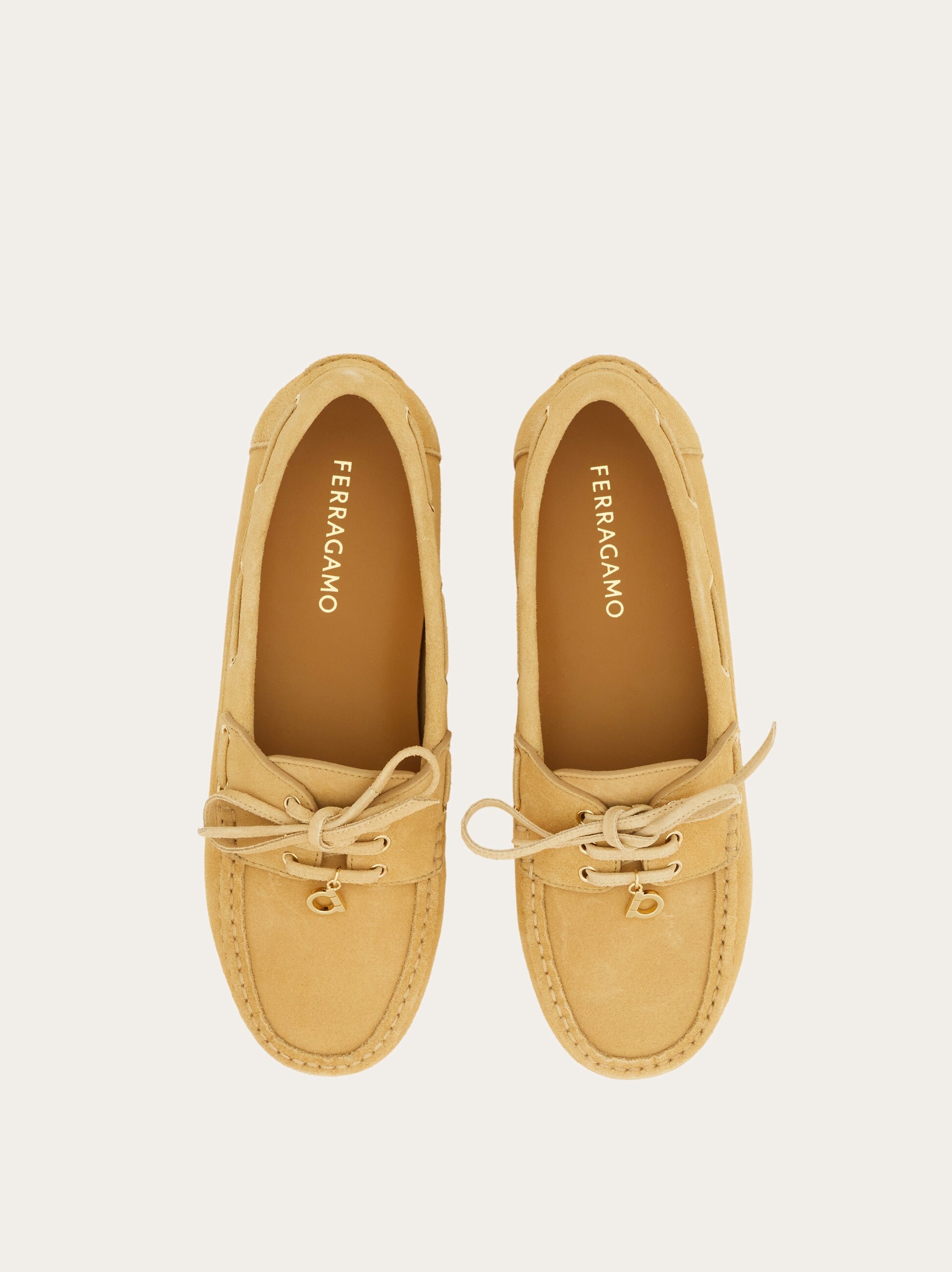 Ferragamo boat shoes Ferragamo - Simeon Brown & Asphalt Leather Boat Shoe main image 2