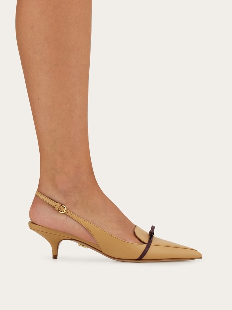 Slingback with bow mini bow detail Gallery image 4