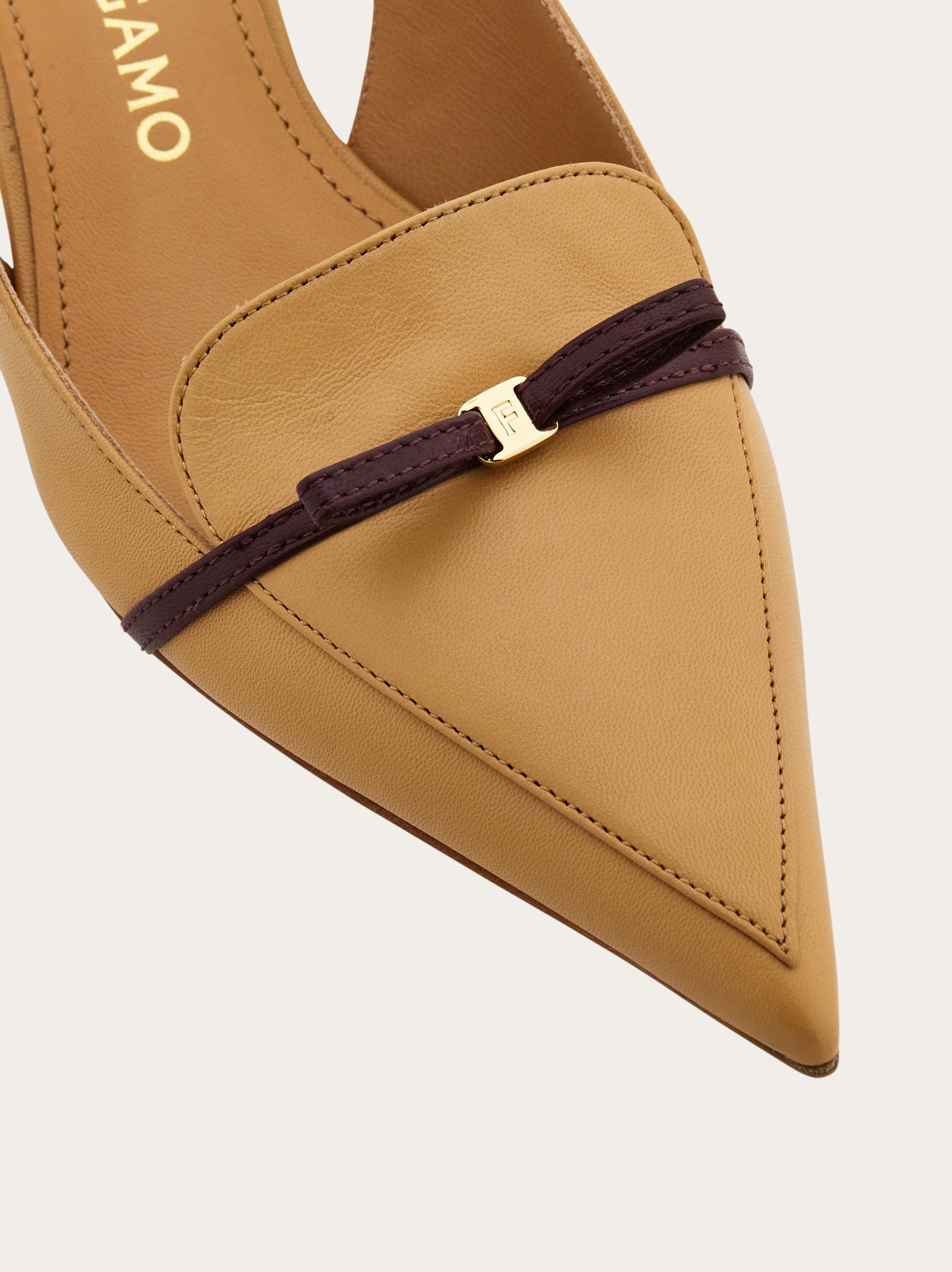 Slingback with bow mini bow detail - Women | Ferragamo
