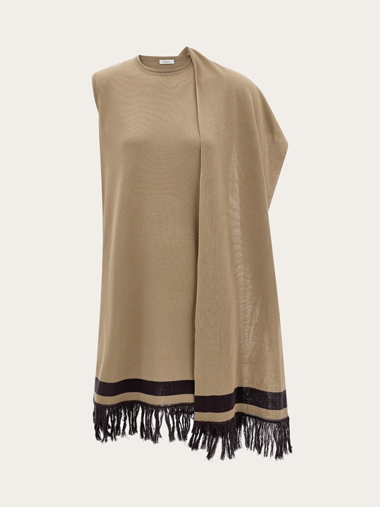 Mini dress with fringe detail Gallery image 1