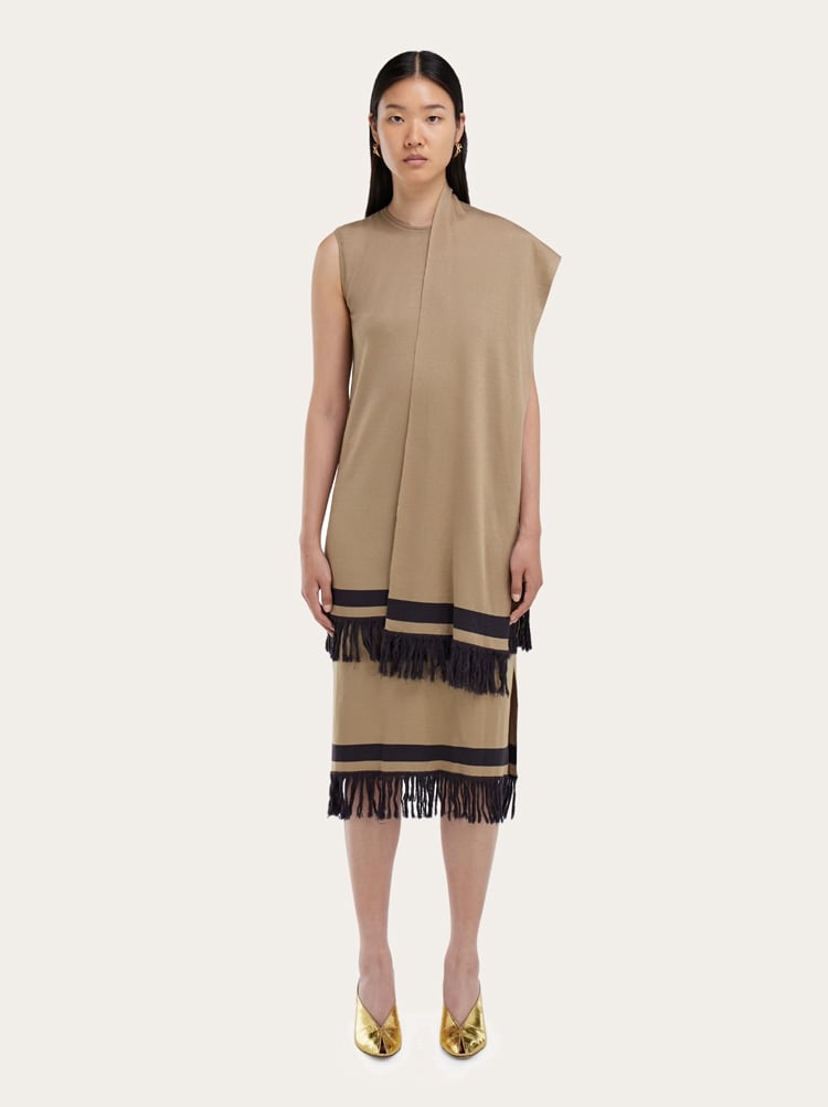 Mini dress with fringe detail Gallery image 6