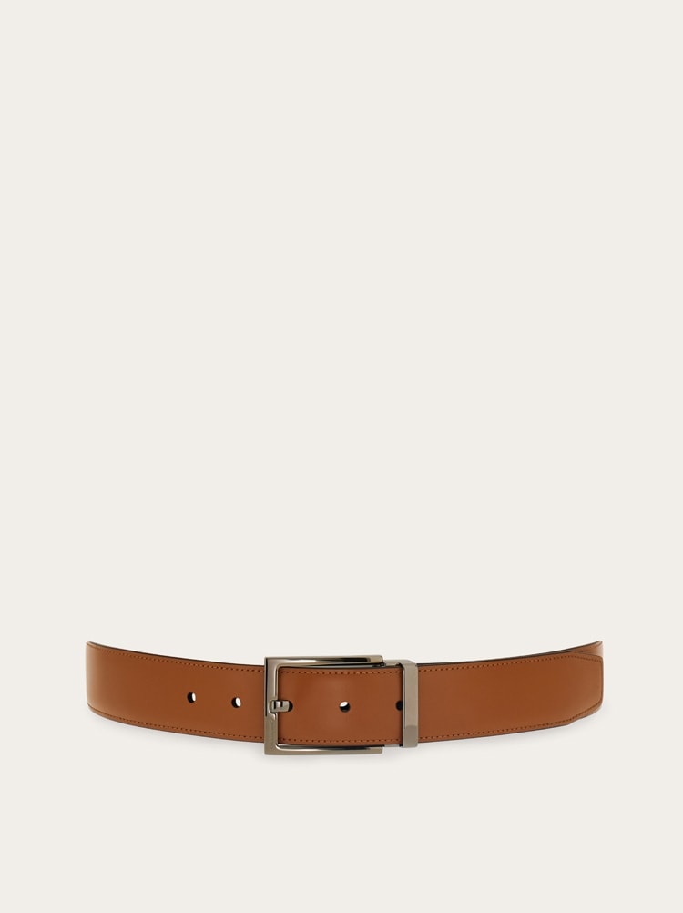 Reversible and adjustable Gancini belt Gallery image 1