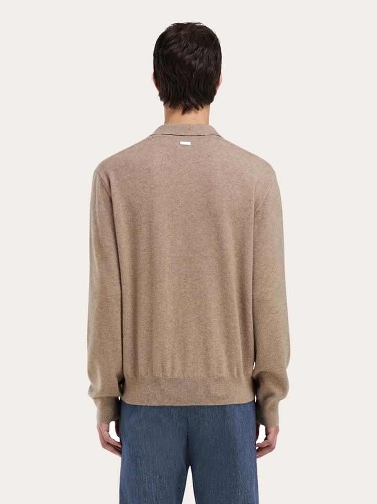 Cashmere sweater with polo collar Gallery image 3