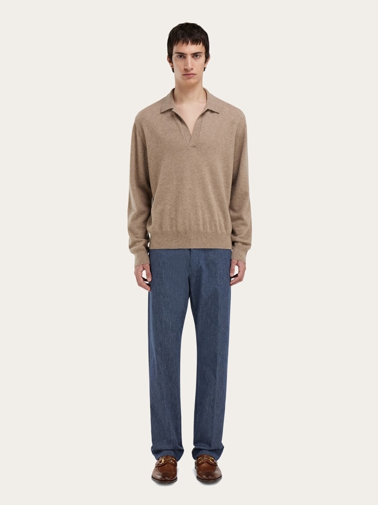 Cashmere sweater with polo collar Gallery image 7