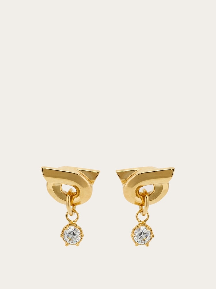Gancini earrings with pendant Gallery image 1