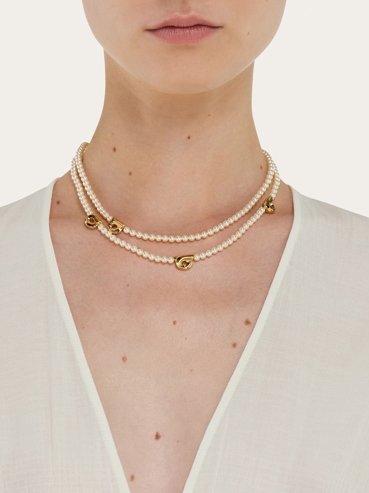 ロング パールネックレス - ウィメンズ | Ferragamo