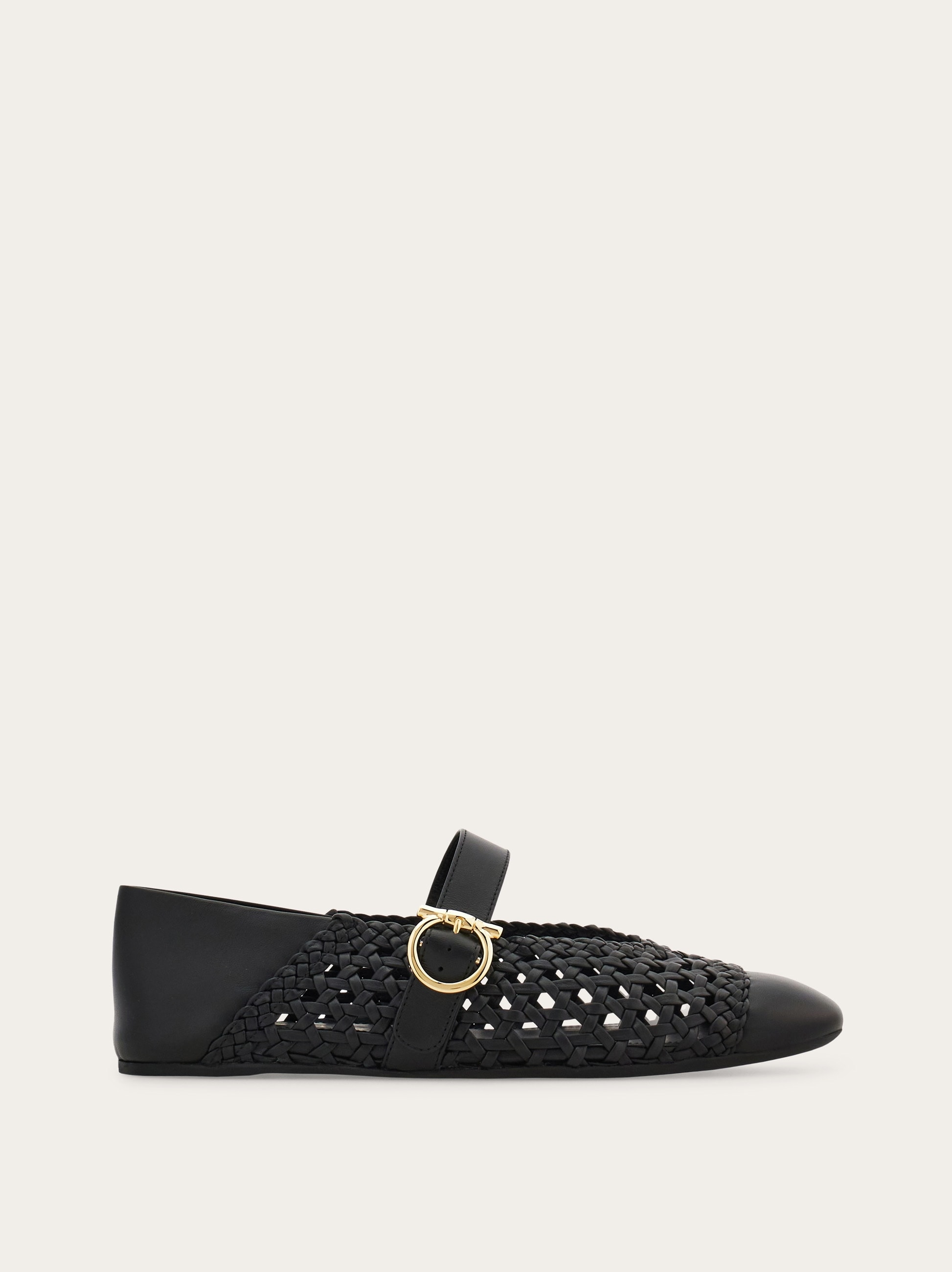 【6 1/2】 Ferragamo フラットシューズ 23.5 ヴァラ baby New Vara plate ballet flat - Women | Ferragamo