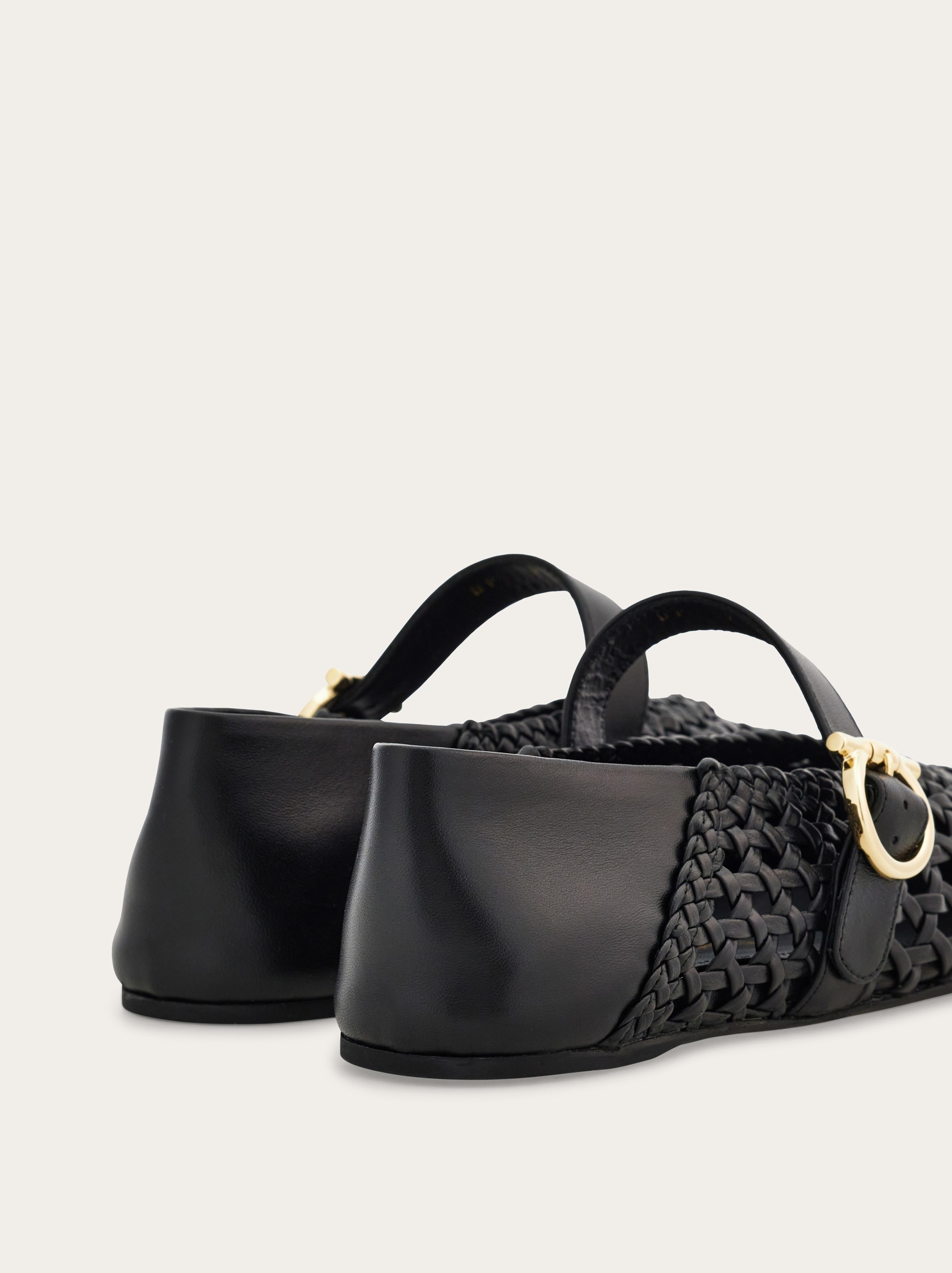 新品未使用 Ferragamo 黒 シースルドット ハイヒール 23.5 Gancini buckle ballet flat - Women | Ferragamo