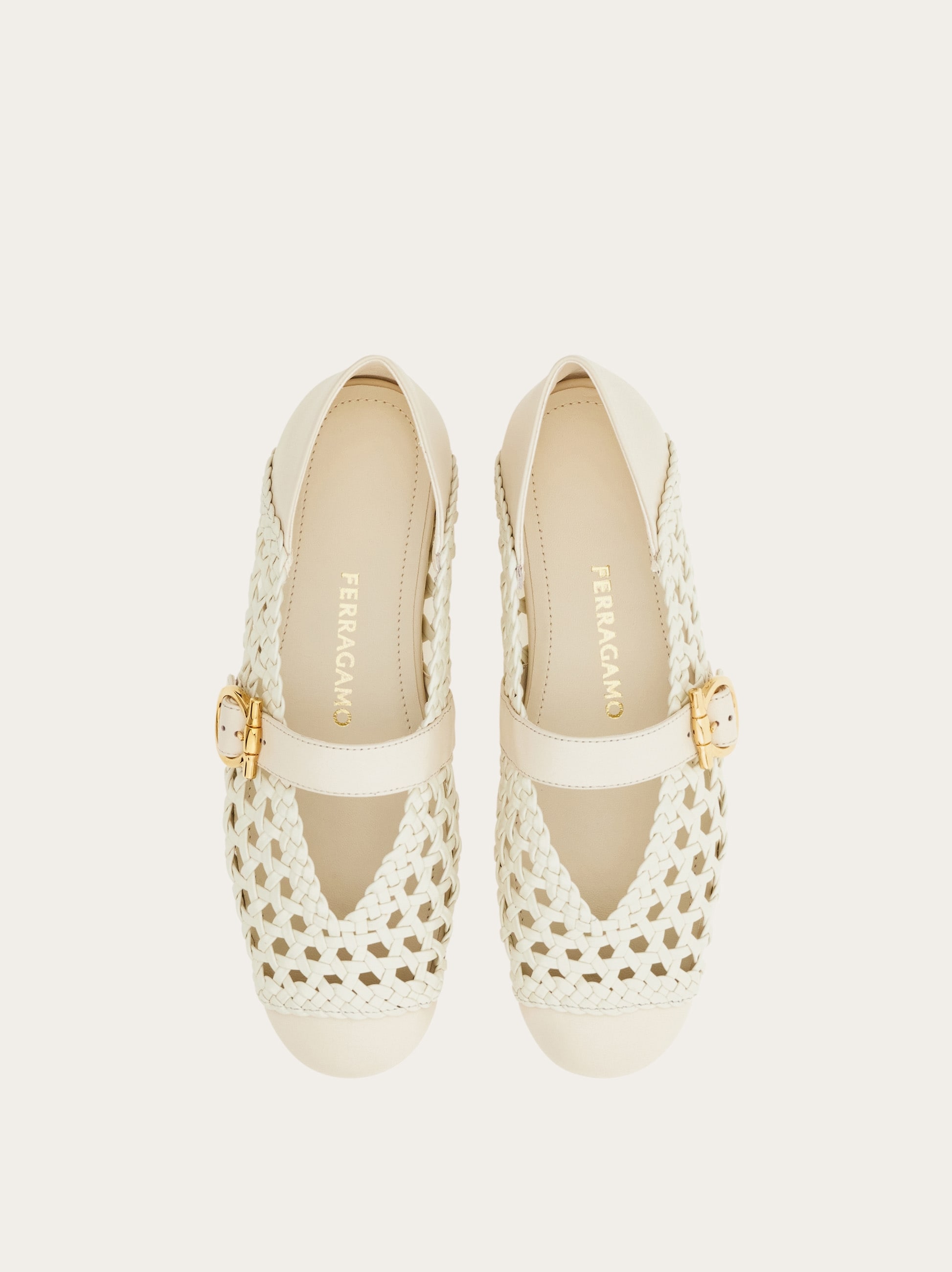 【6 1/2】 Ferragamo フラットシューズ 23.5 ヴァラ baby Gancini buckle ballet flat - Women | Ferragamo