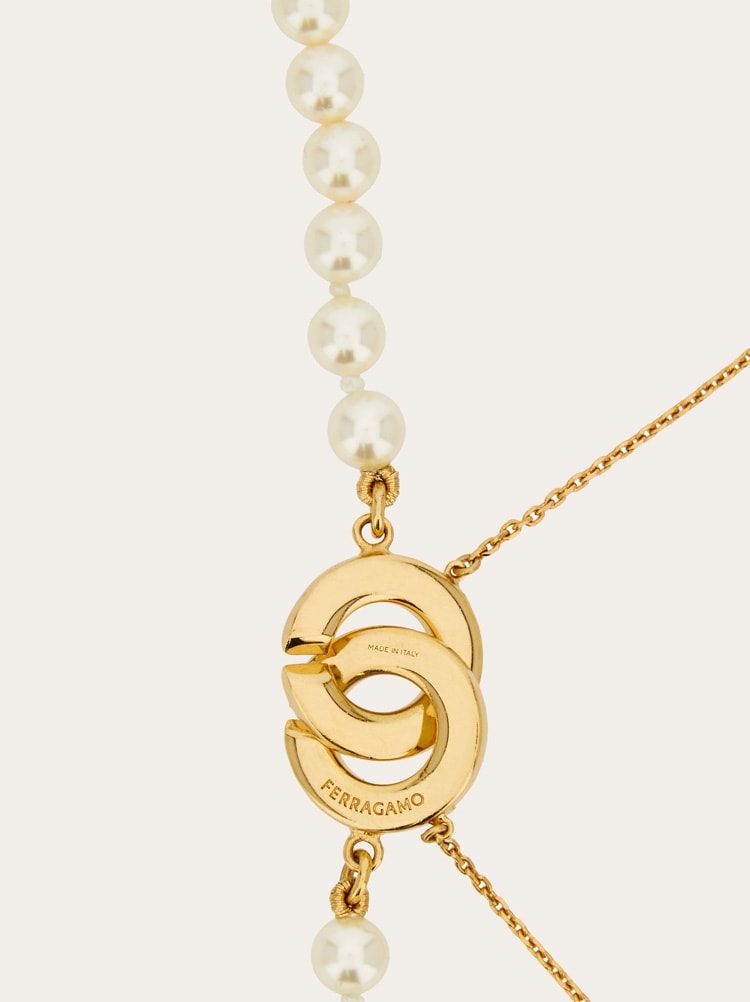 Double strand necklace with pearls Gallery image 2