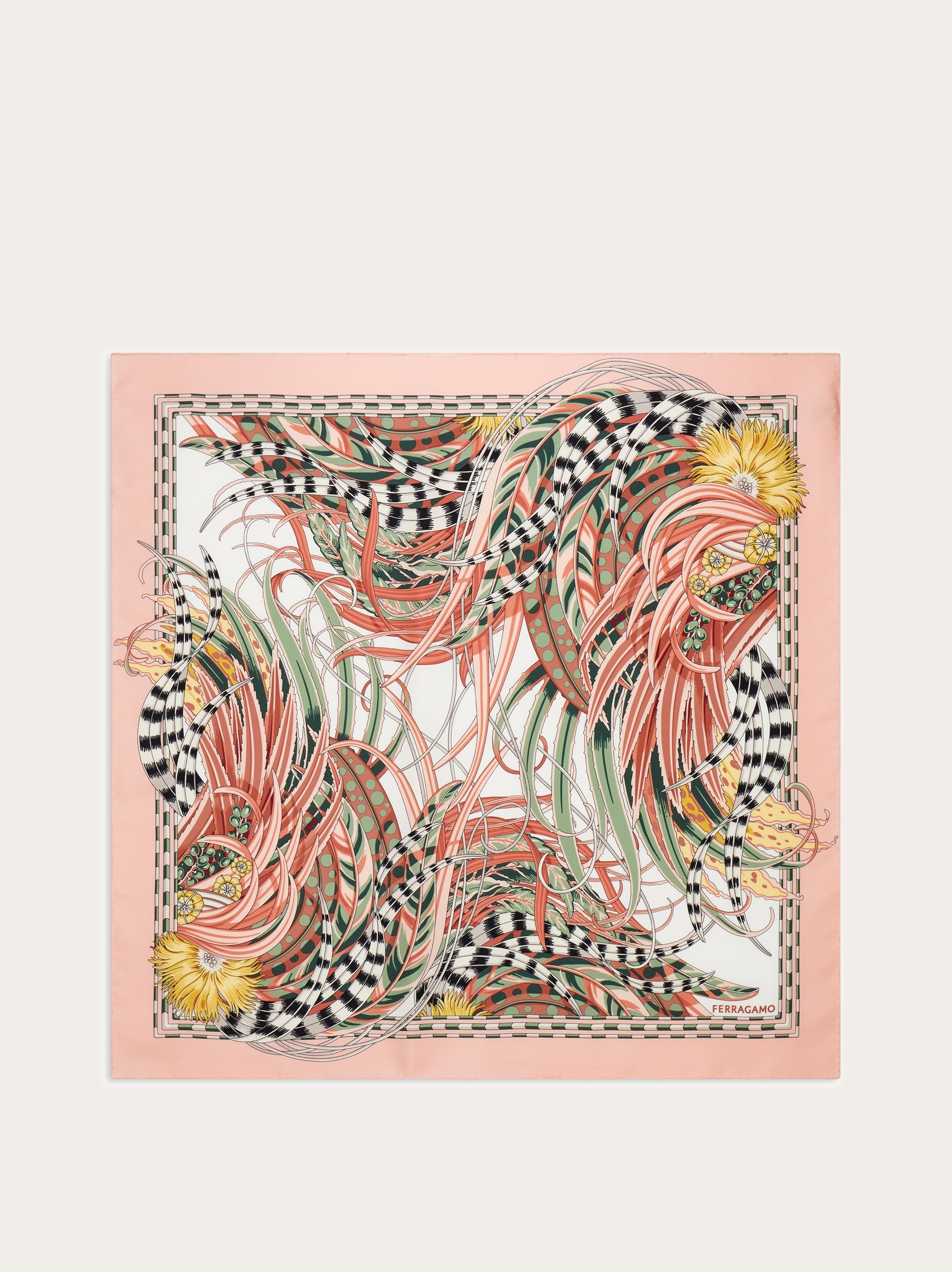 Rooster print silk scarf - Women | Ferragamo