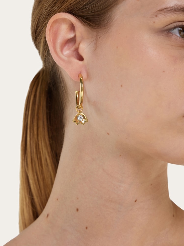 Orecchini a cerchio Charm Gancini Gallery image 4