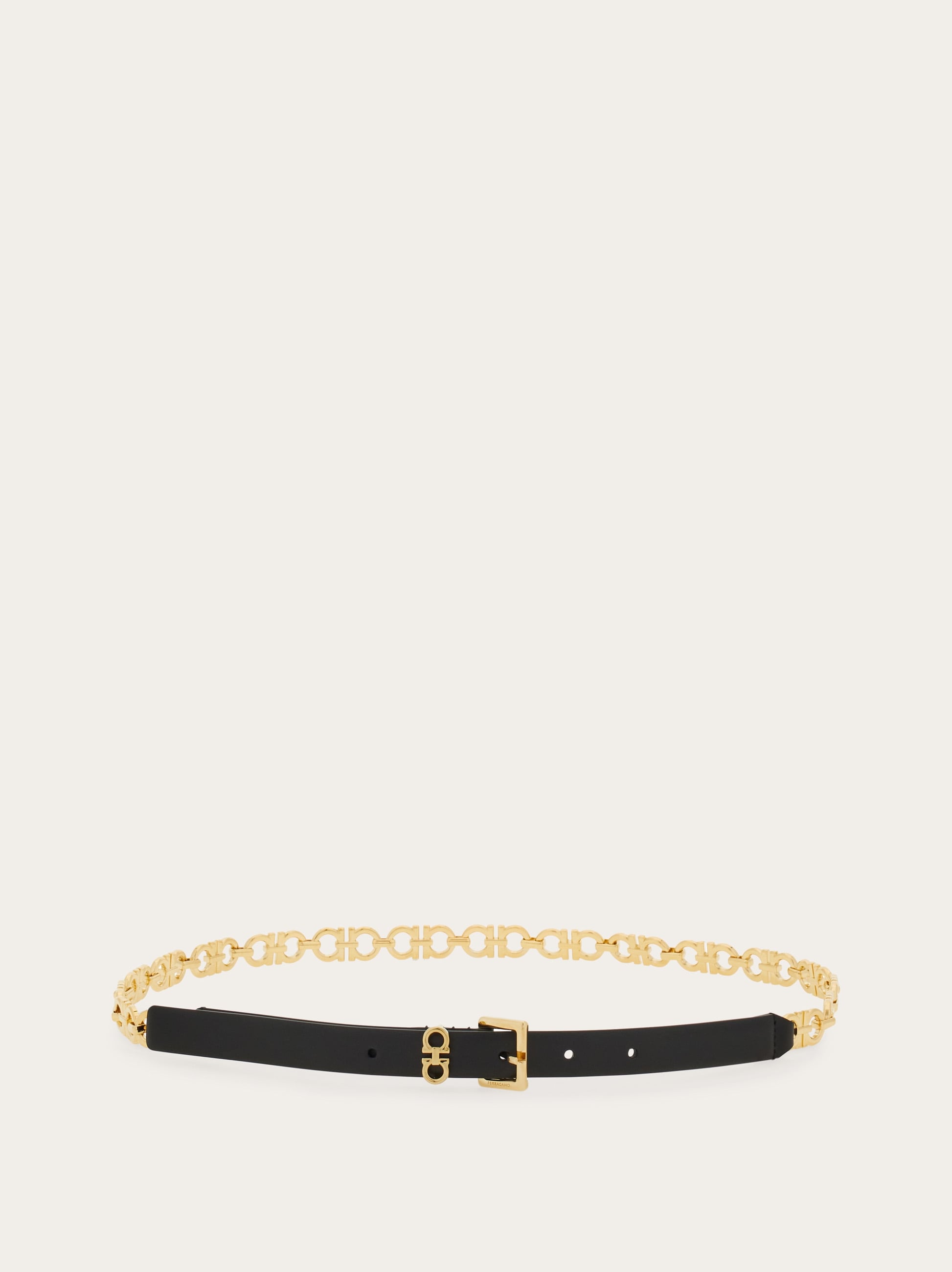 Salvatore Ferragamo Shoe Gold Chain Belt 42.5” Gancini belt with chain - Women | Ferragamo main image 3