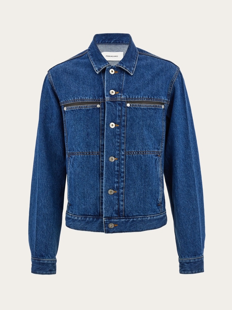 Salvatore Ferragamo　フェラガモ　デニムジャケット　Gジャン フェラガモデニムジャケット&スカート