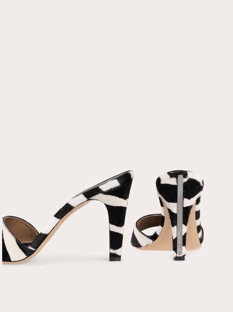 Pony skin heeled slide Gallery image 6