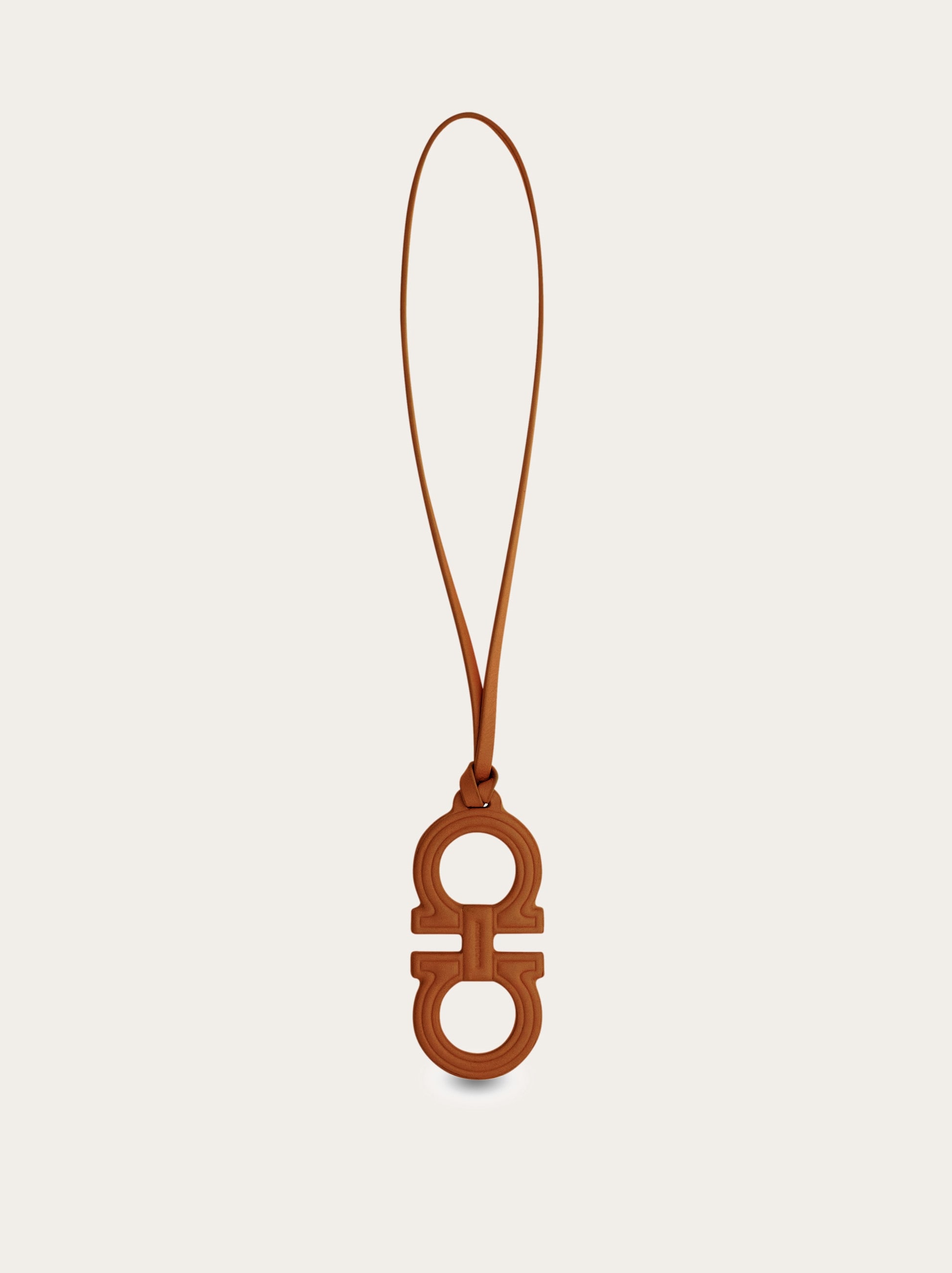 Salvatore Ferragamo タッセル ブラウン レザー24.5 Double Gancini charm - Women | Ferragamo