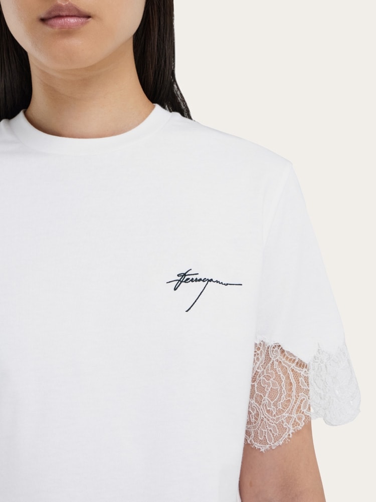 レースインサート Tシャツ Gallery image 4