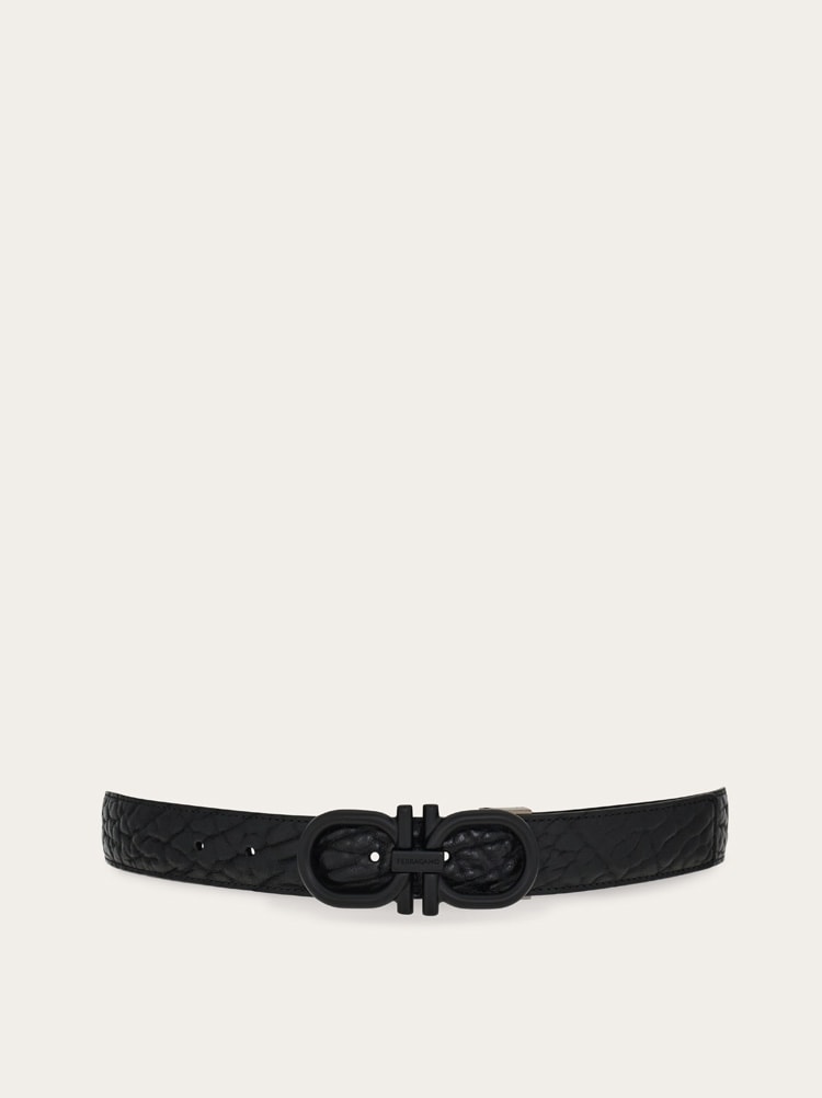 Reversible and adjustable Gancini belt Gallery image 1