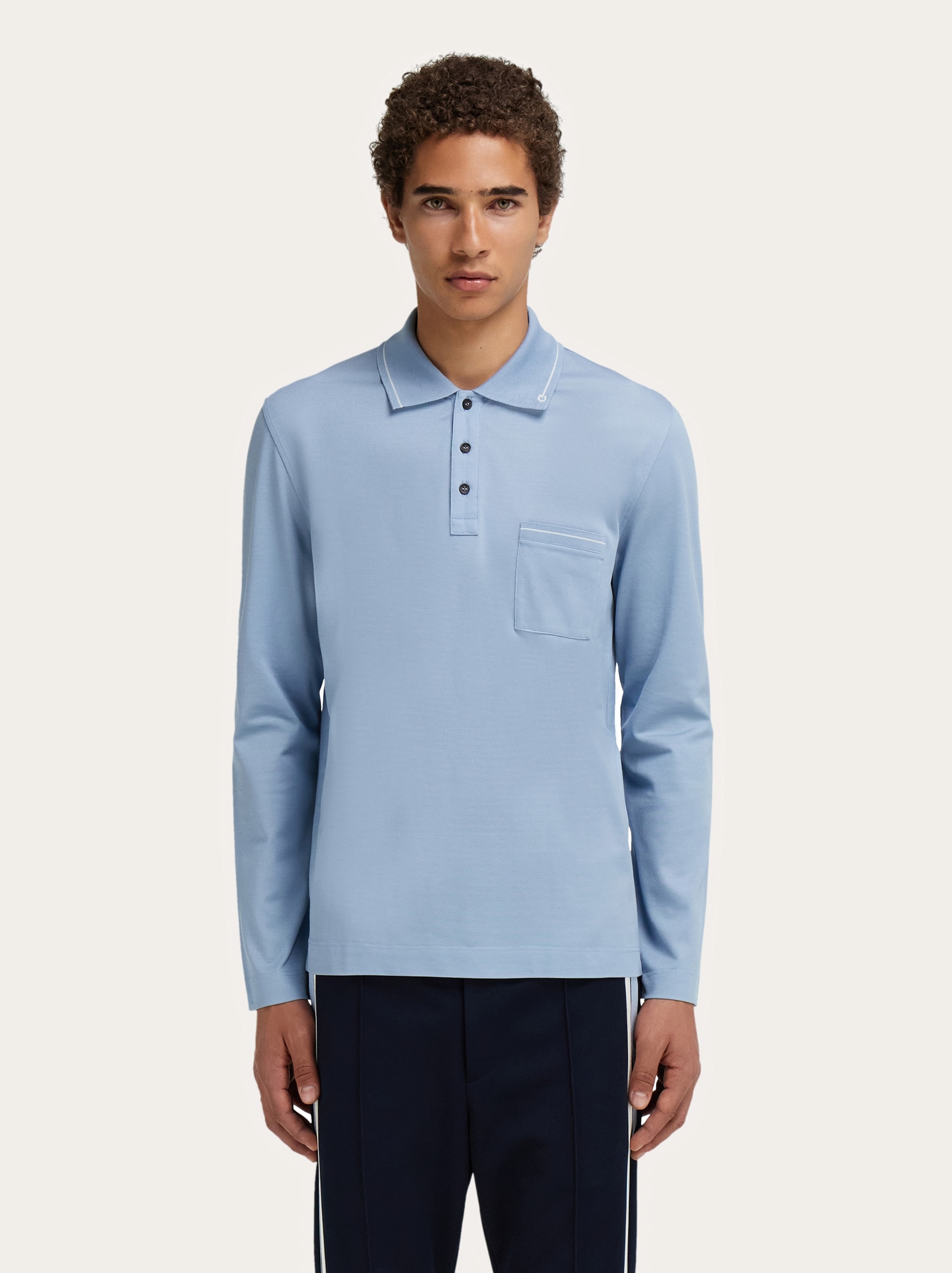 Long sleeved polo shirt - Men | Ferragamo