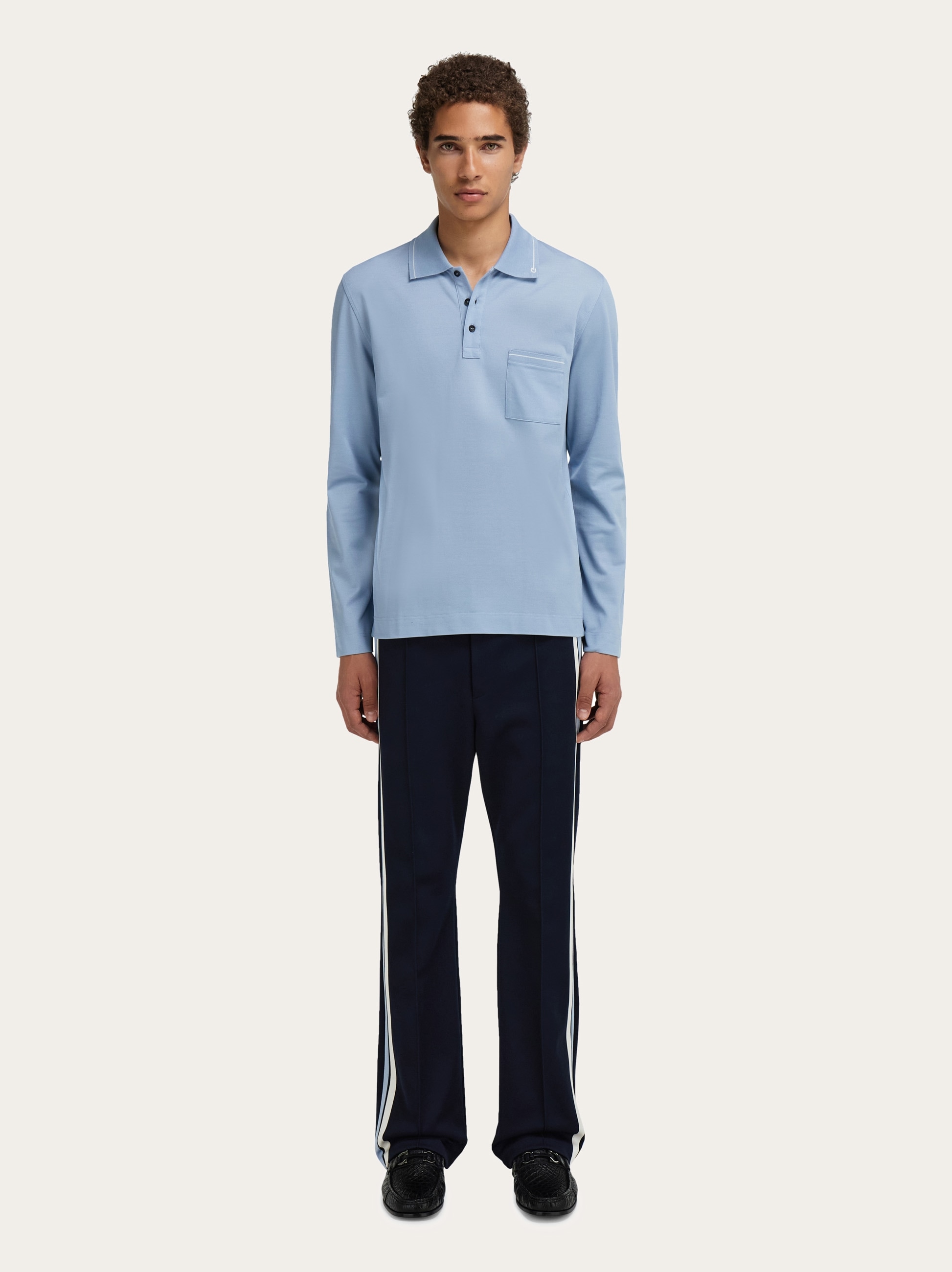 Long sleeved polo shirt - Men | Ferragamo