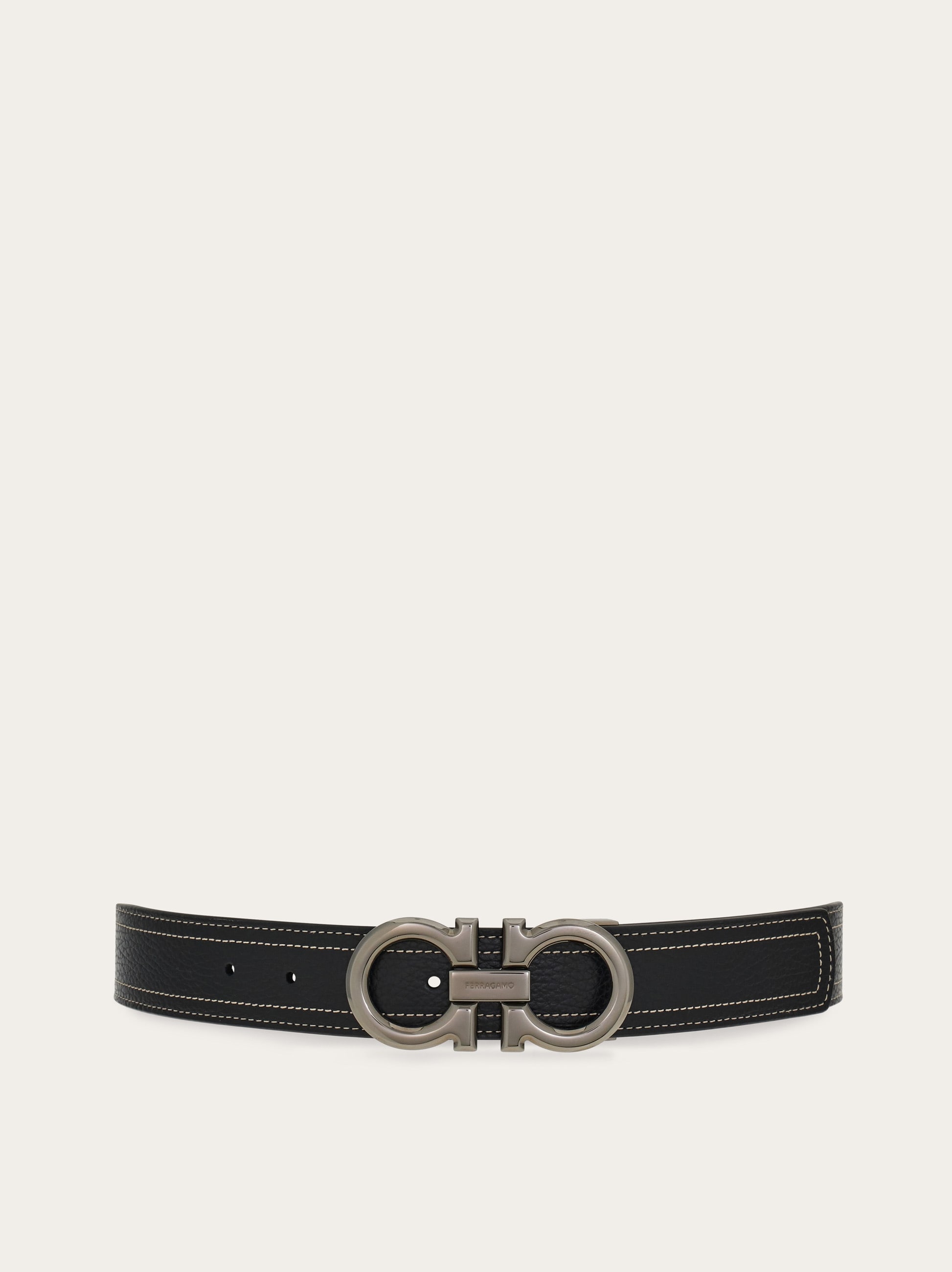 Reversible and adjustable Gancini belt - Men | Ferragamo