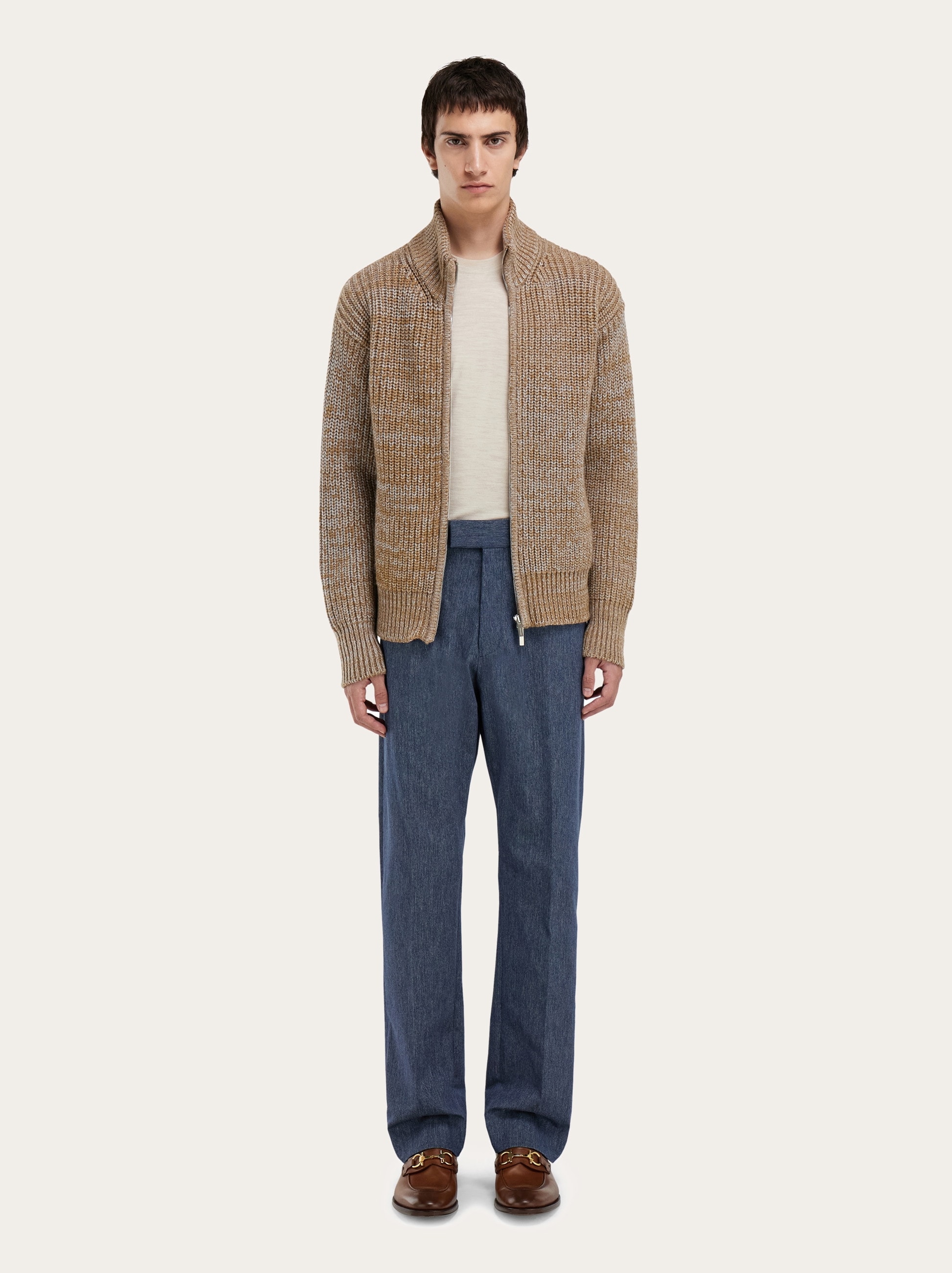 High neck cardigan - Men | Ferragamo