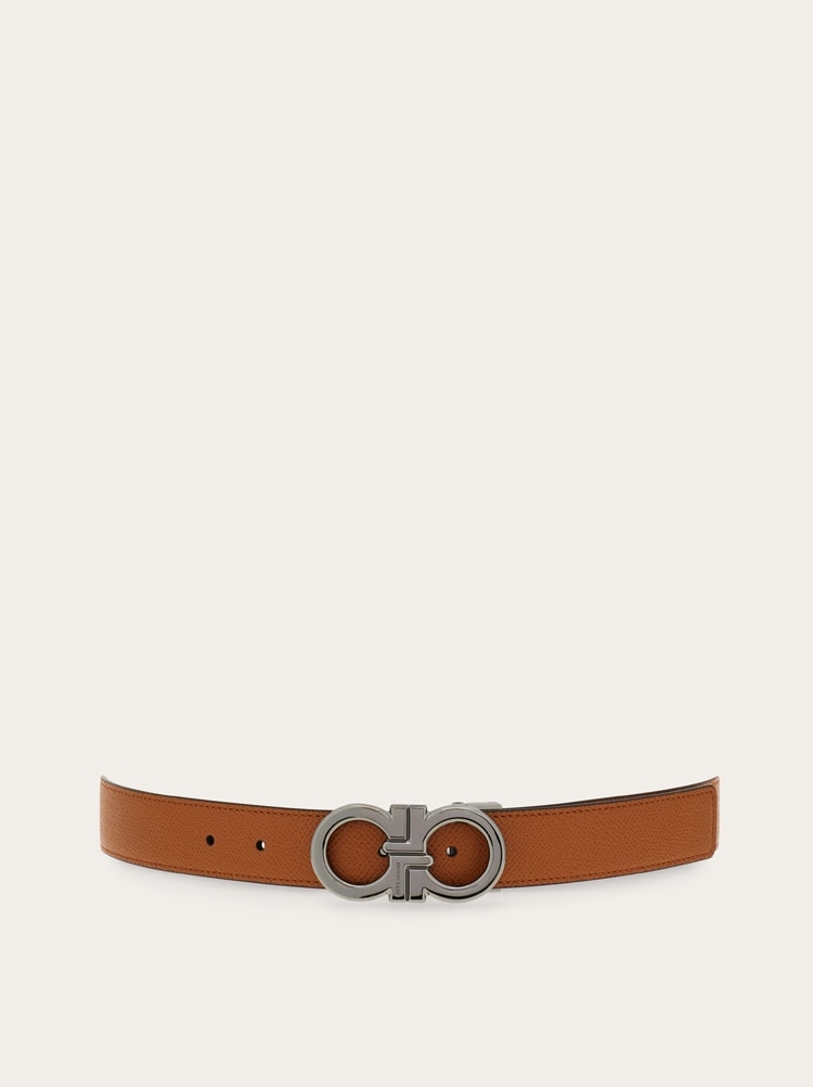 Reversible and adjustable Gancini belt Gallery image 1