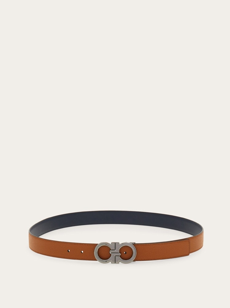 Reversible and adjustable Gancini belt Gallery image 3