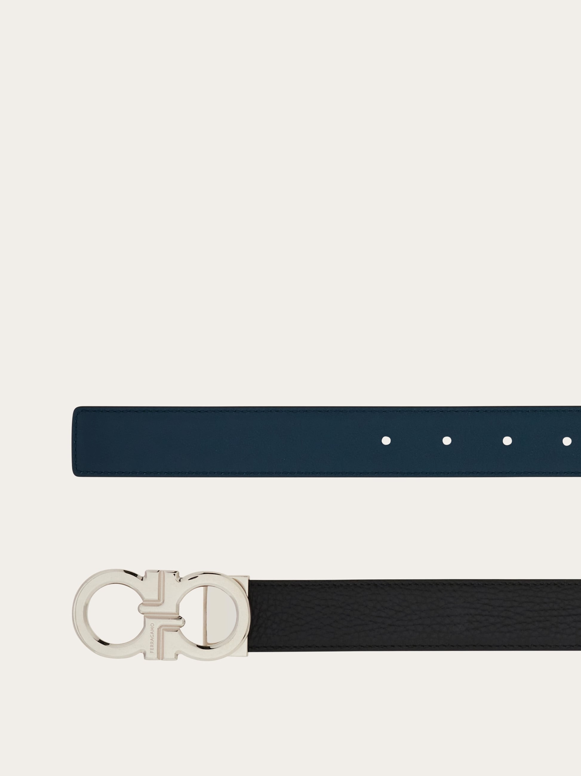 Reversible and adjustable Gancini belt - Men | Ferragamo