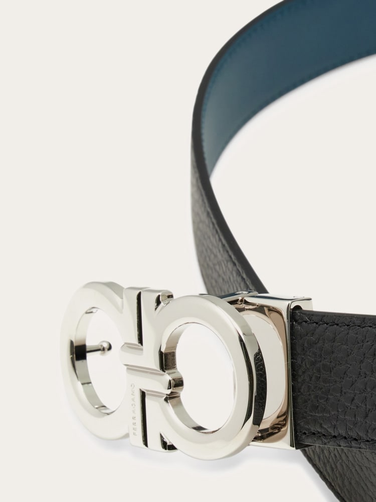 Reversible and adjustable Gancini belt Gallery image 5