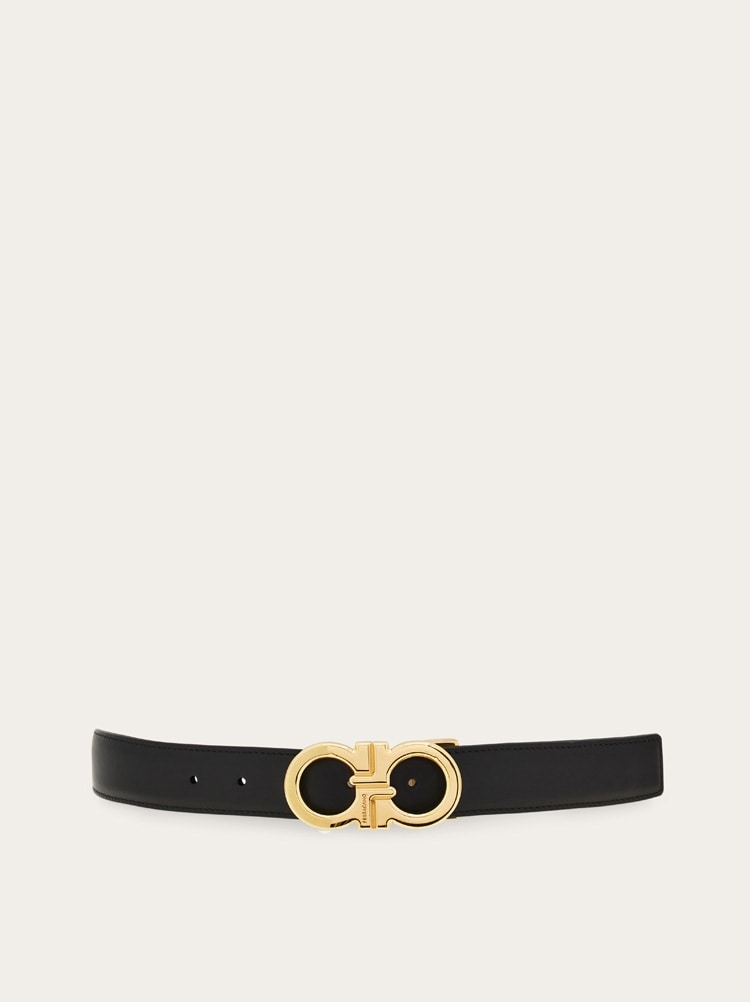 Reversible and adjustable Gancini belt Gallery image 1