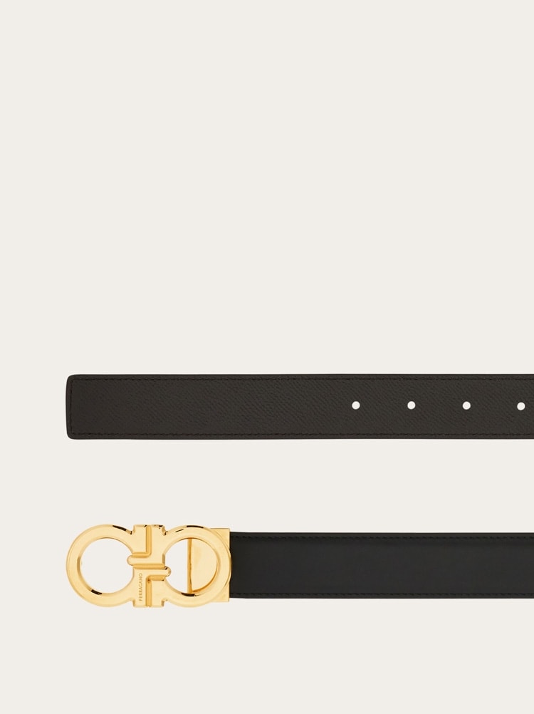 Reversible and adjustable Gancini belt Gallery image 2