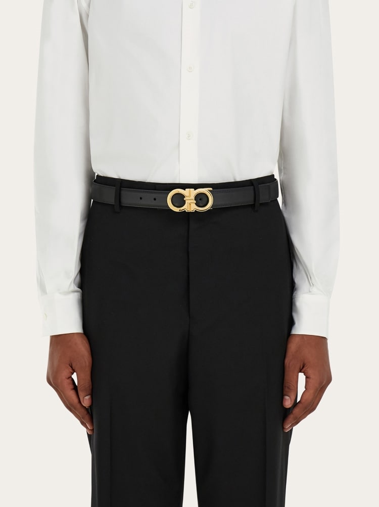 Reversible and adjustable Gancini belt Gallery image 4