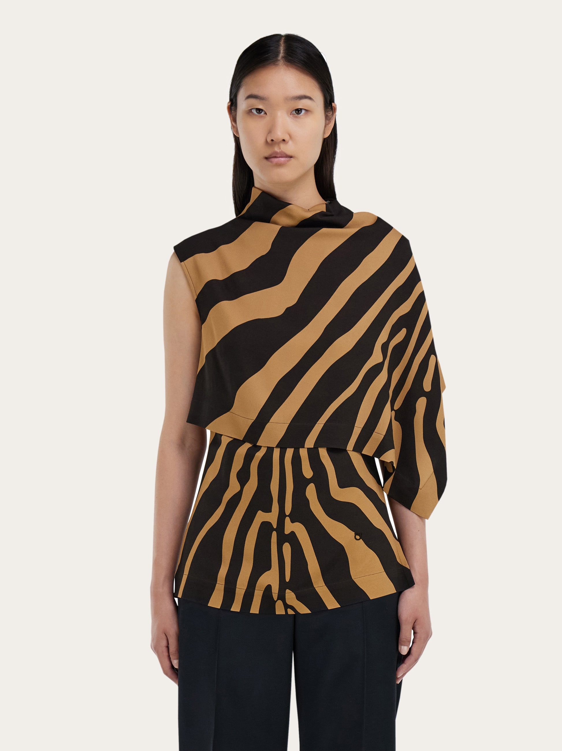 Sleeveless animal print top - Women | Ferragamo