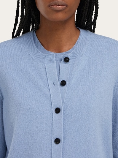 【美品】FERRAGAMO フェラガモ ファスナー付 カーディガン XS 美品】FERRAGAMO フェラガモ ファスナー付 カーディガン XS