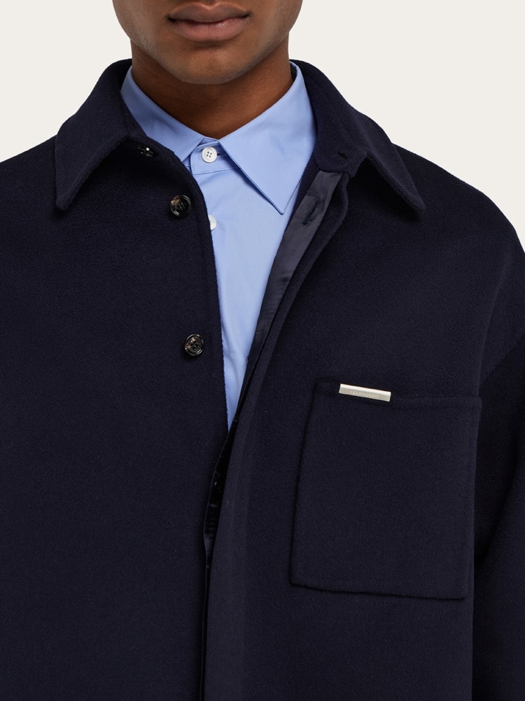 Sobrecamisa en mezcla de cachemira Gallery image 6