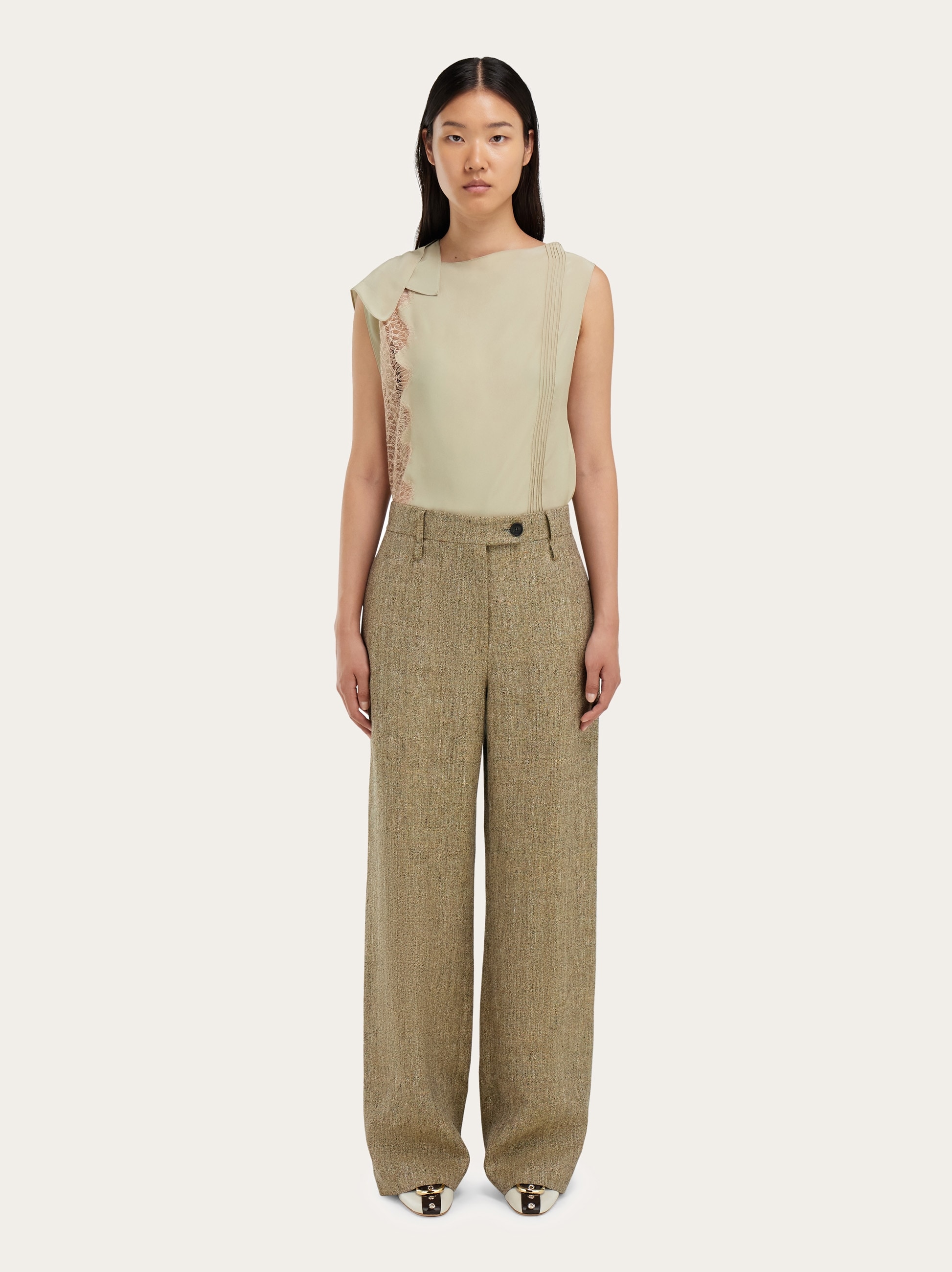 トップス salvatoreFerragamo レースインサート トップス - ウィメンズ | Ferragamo