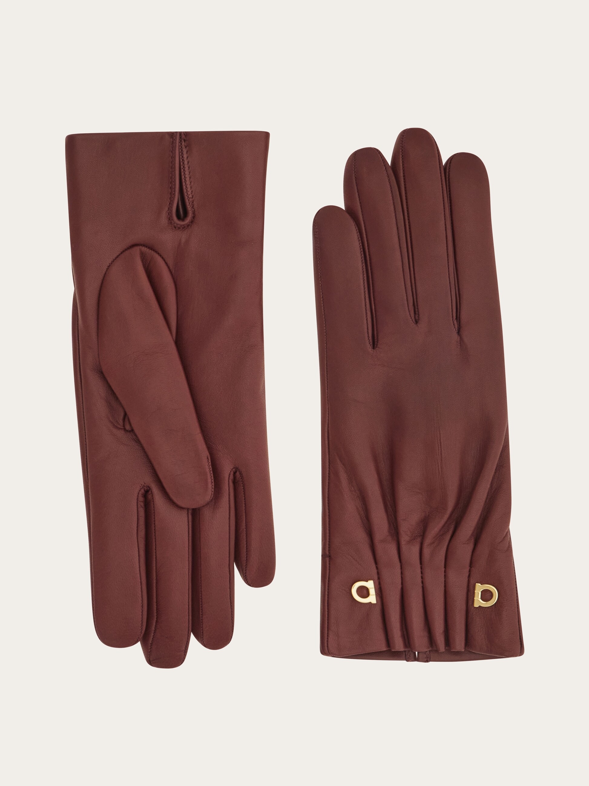 Salvatore Ferragamo GLOVE Auburn Calf Gloves in leather - Men | Ferragamo main image 3