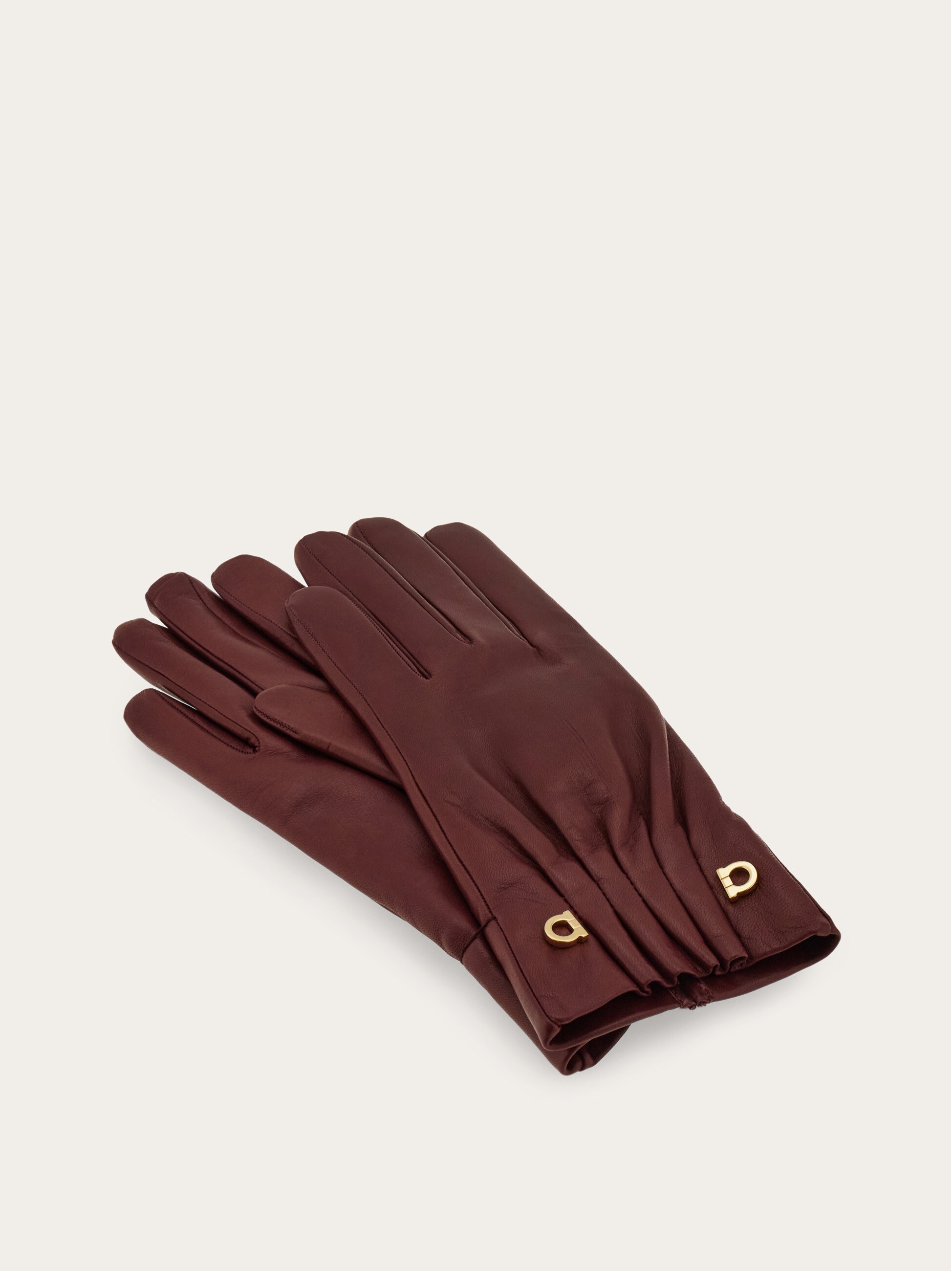 Salvatore Ferragamo GLOVE Auburn Calf Gloves in leather - Men | Ferragamo main image 2