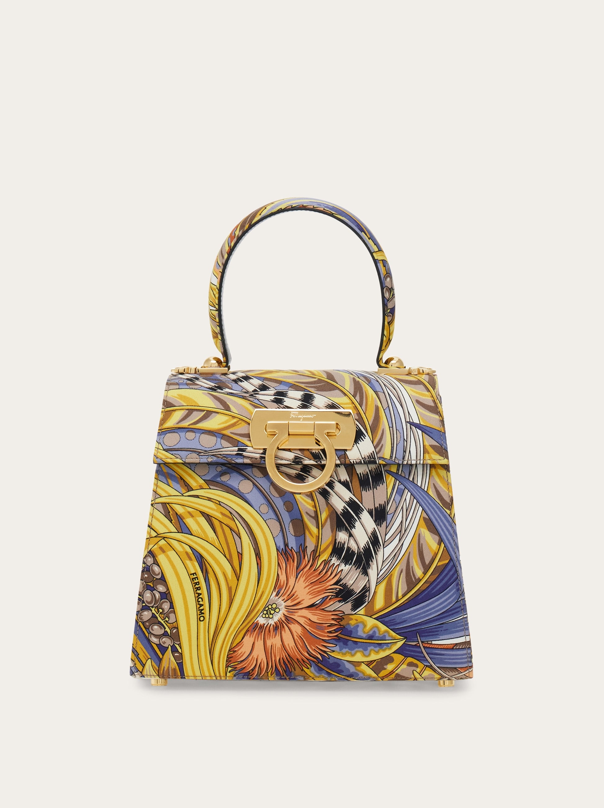 ✨美品✨Salvatore Ferragamo パーティバッグ　サークルハンドル レディース・ブランド一覧,□ F,FERRAGAMO,バッグ | モダンブルー