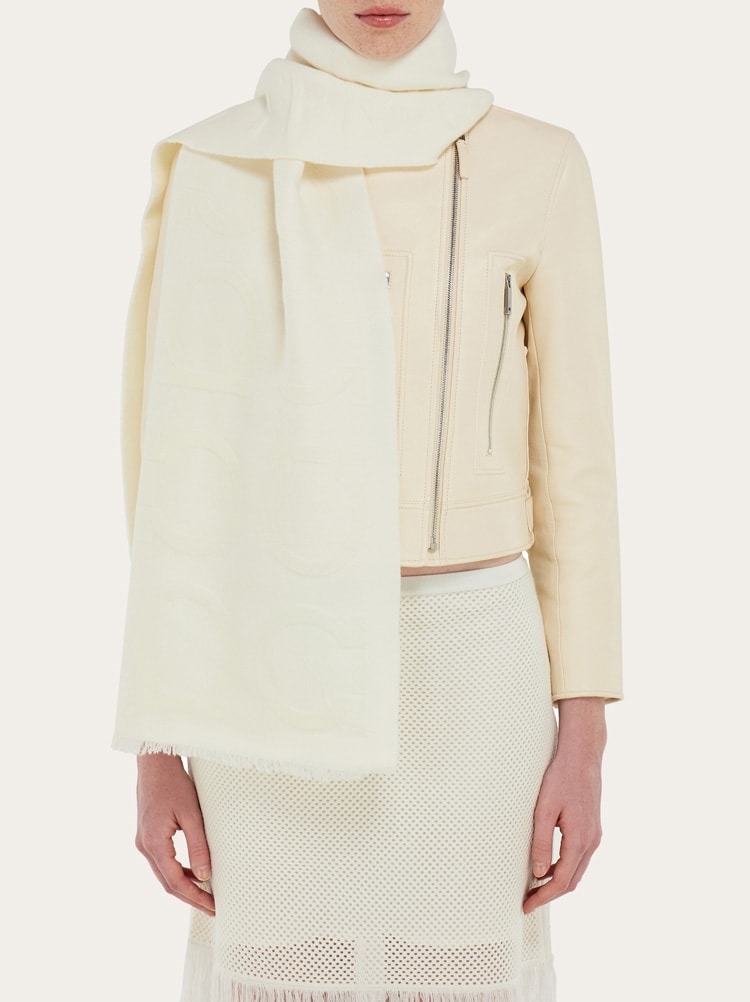 Gancini jacquard scarf Gallery image 3