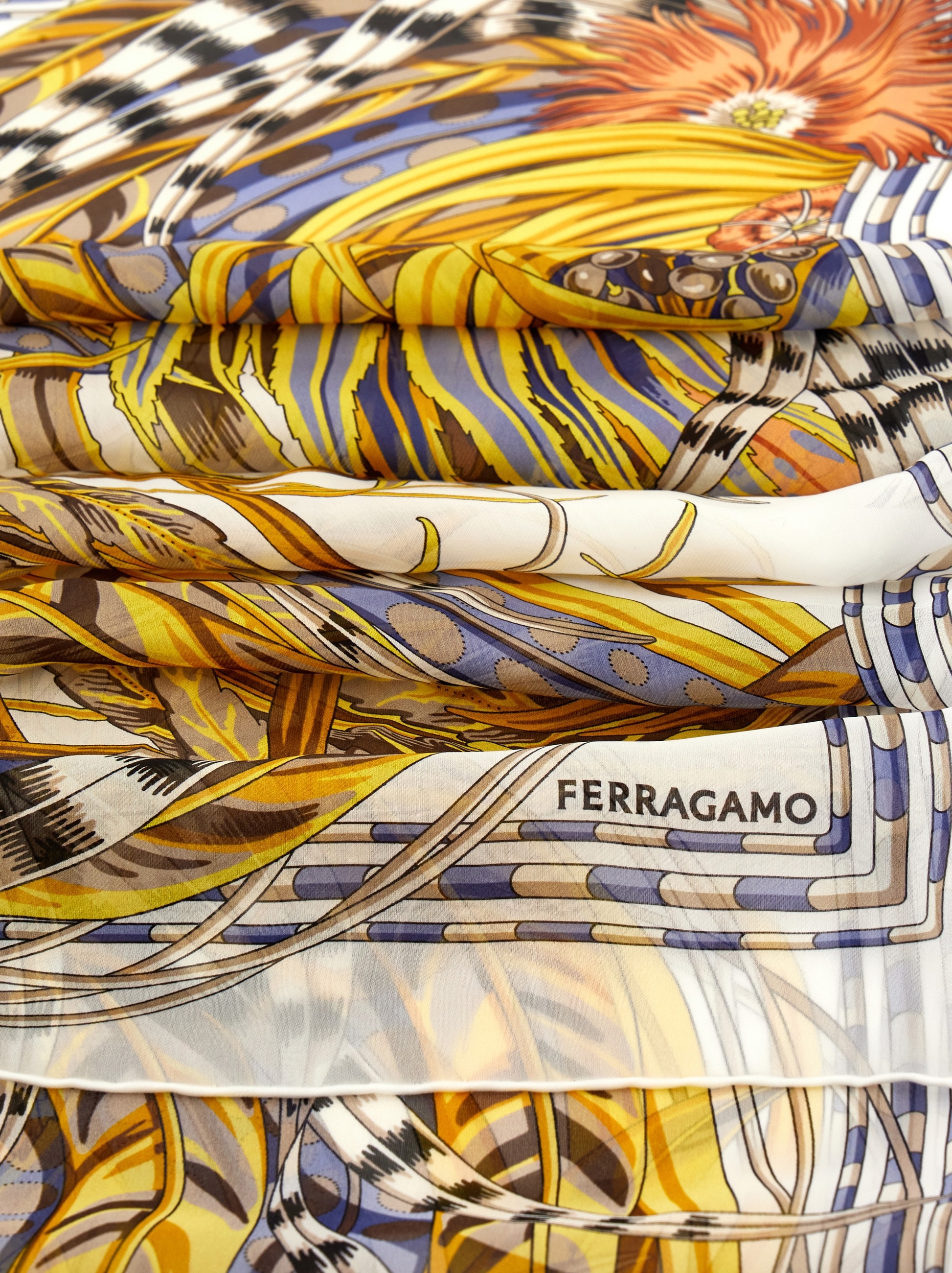 Rooster print silk scarf - Women | Ferragamo