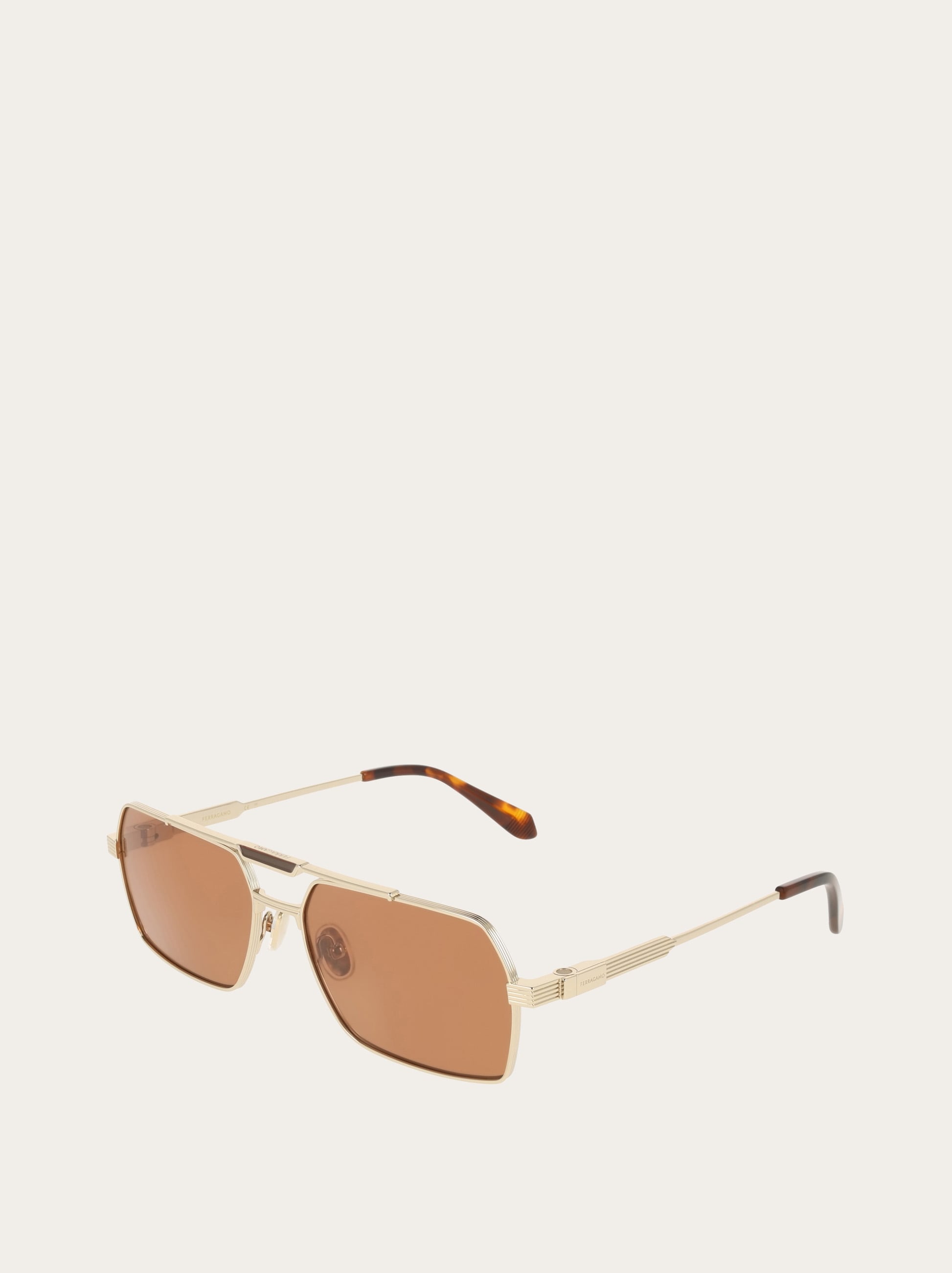コリンシアン　プラチナム　ウェスト Rectangular frame sunglasses - Men | Ferragamo