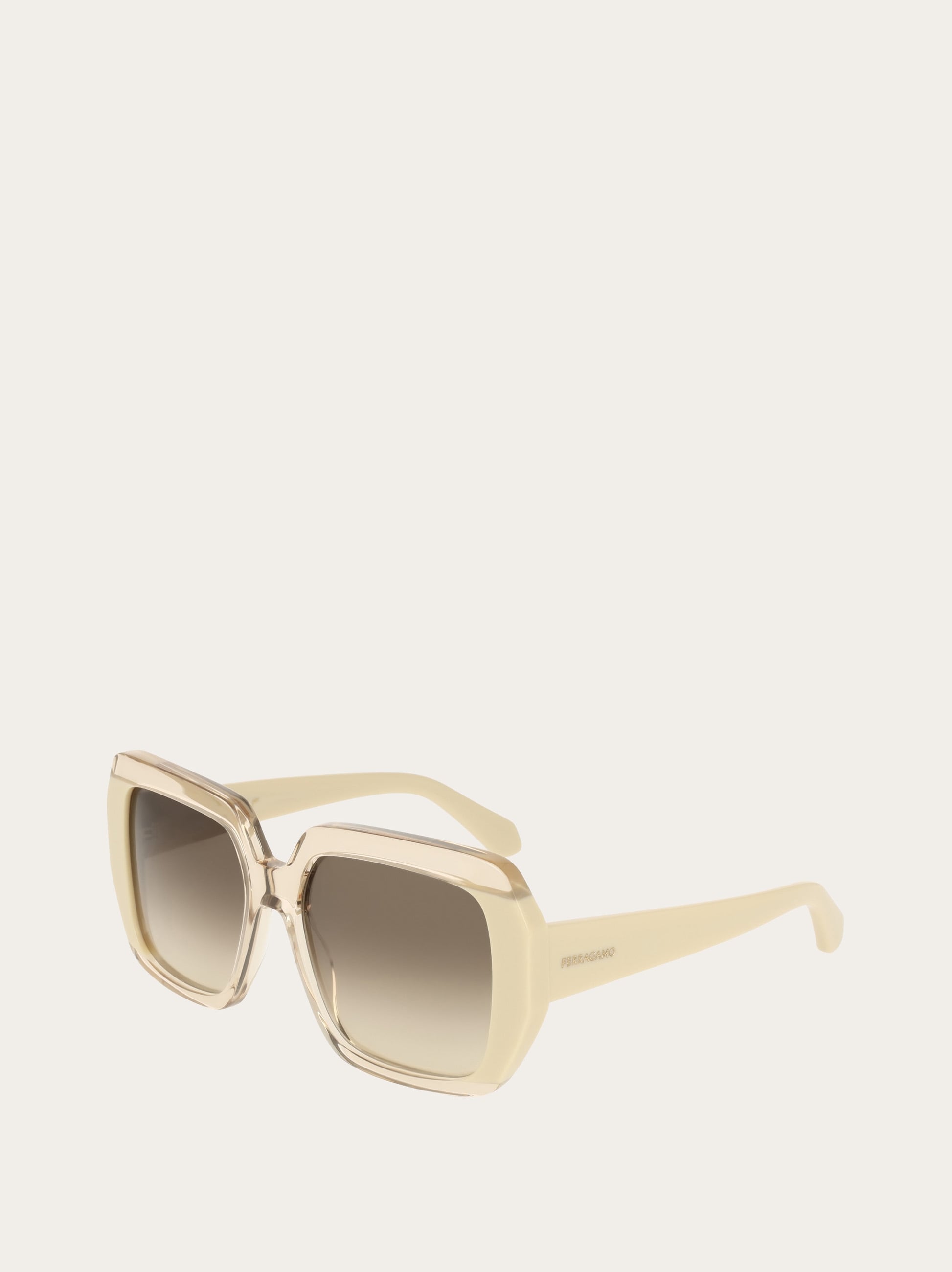 正規品Ferragamo ベージュフレーム サングラス ケース付き Rectangular frame sunglasses - Women | Ferragamo