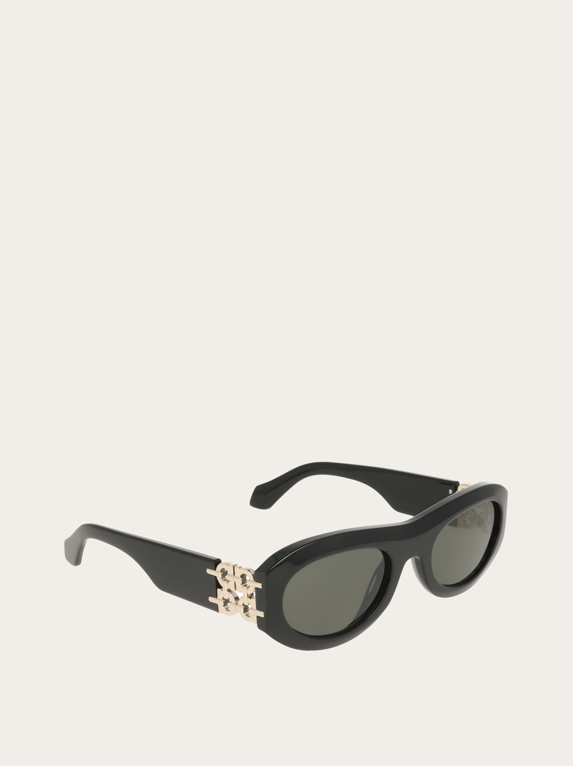 Salvatore Ferragamo サングラス ダブルガンチーニ オーバル Oval frame sunglasses - Women | Ferragamo