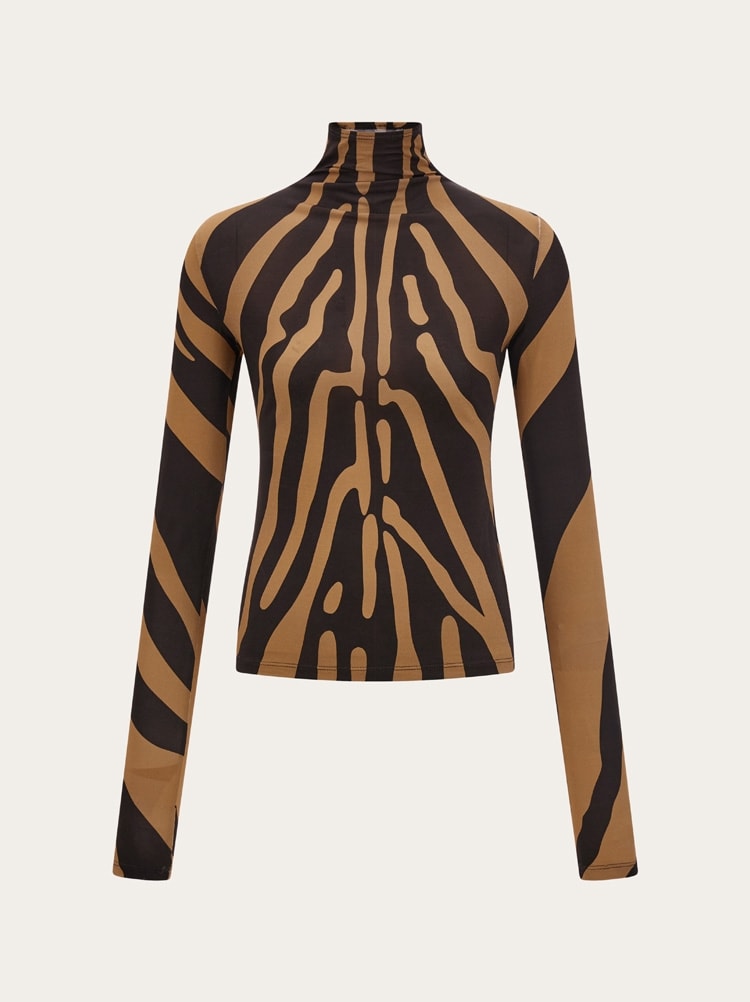 Stretch jersey turtleneck Gallery image 1