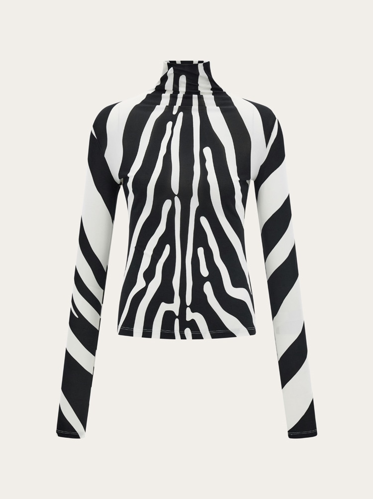 Stretch jersey turtleneck Gallery image 1