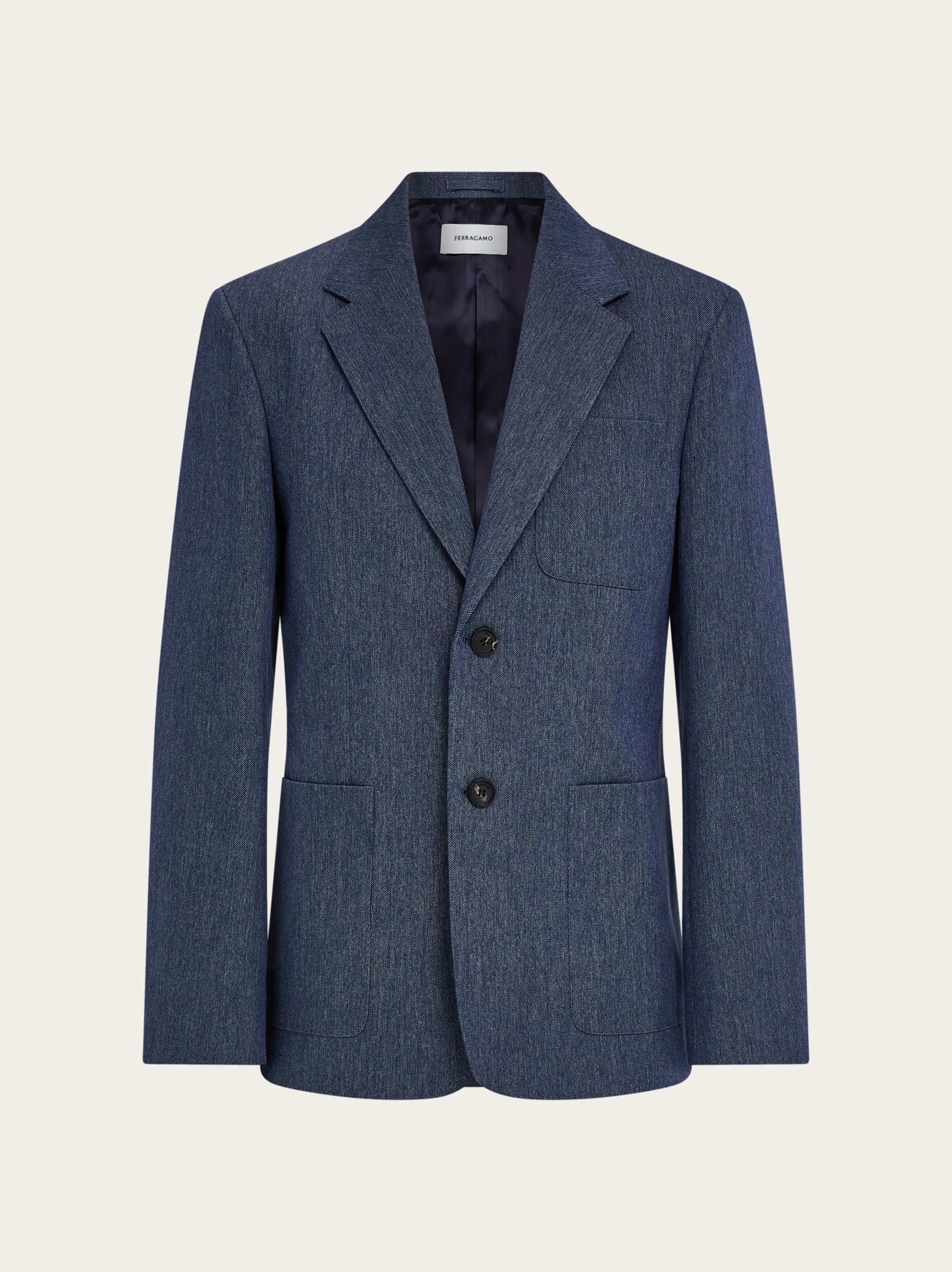 Single breasted denim blazer - Men | Ferragamo