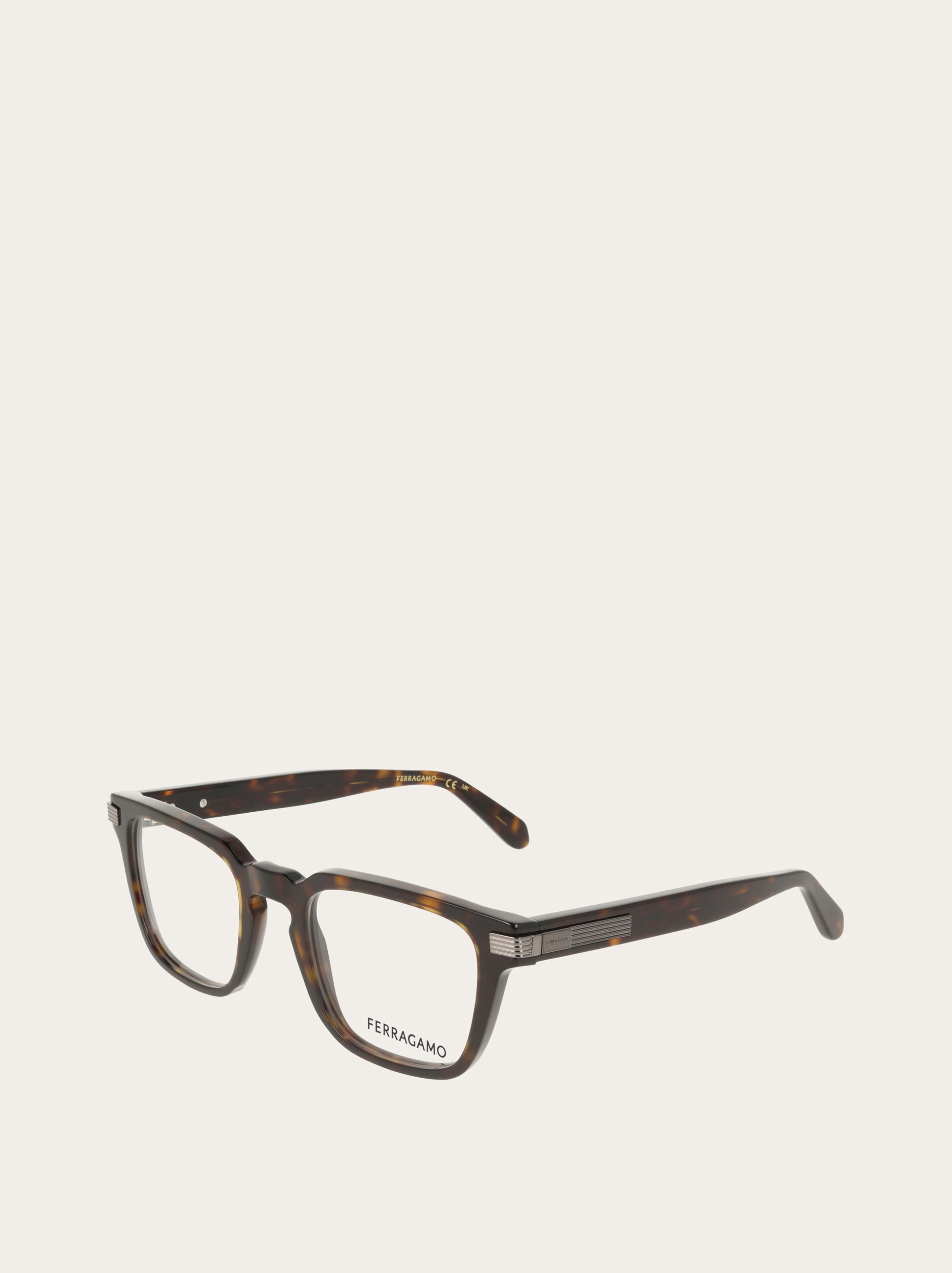 SALVATORE FEREGAMO 1141 B TORTOISE RIMLESS FRAME & TEMPLES CLEAR LENSES OEM NEWb Pacheco - Clear Square Glasses Tortoise Temples | Vooglam main image 4
