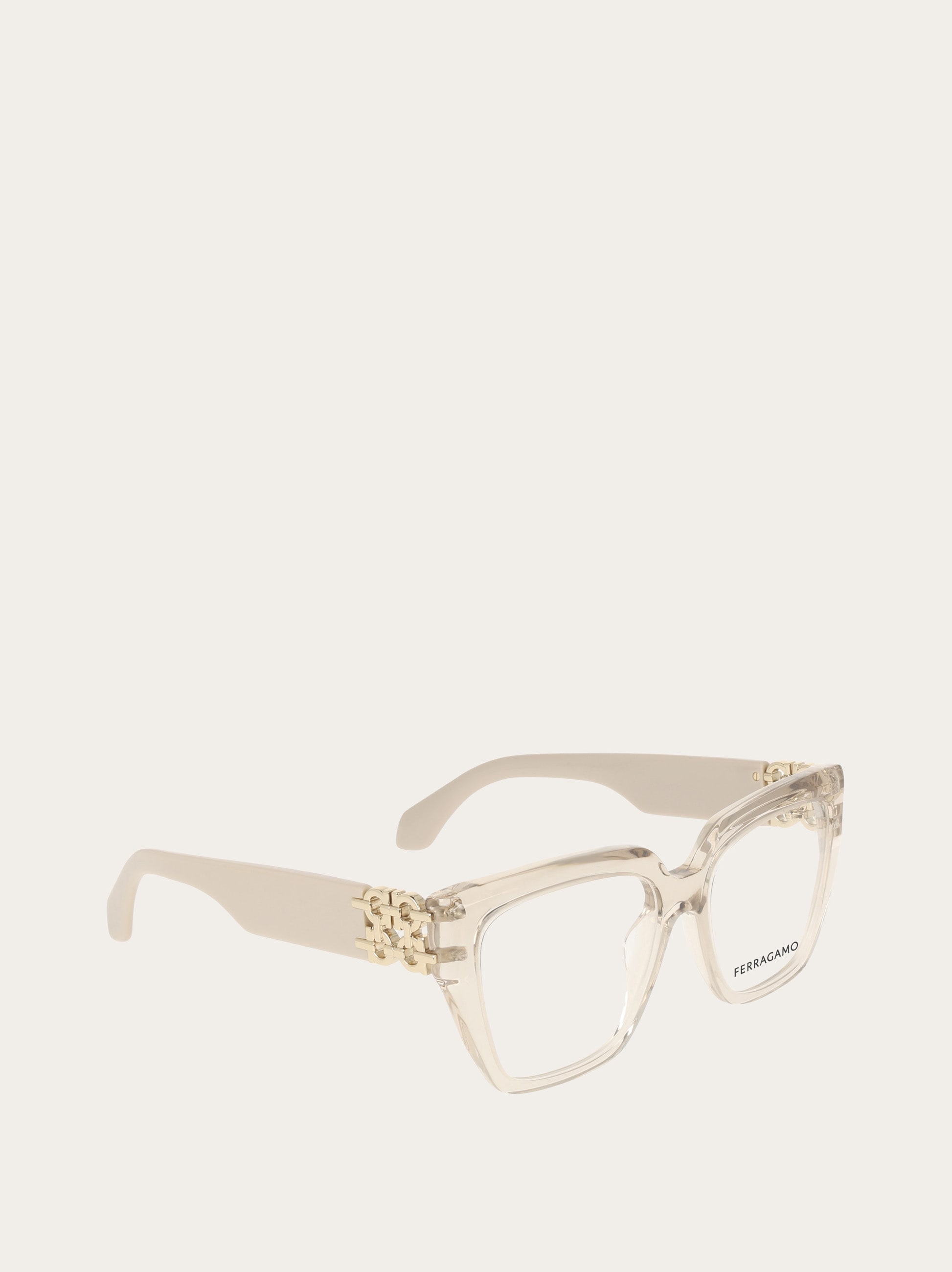 Ferragamo ガンチーニ クリア リムレス サングラス 1053 Optical glasses - Women | Ferragamo